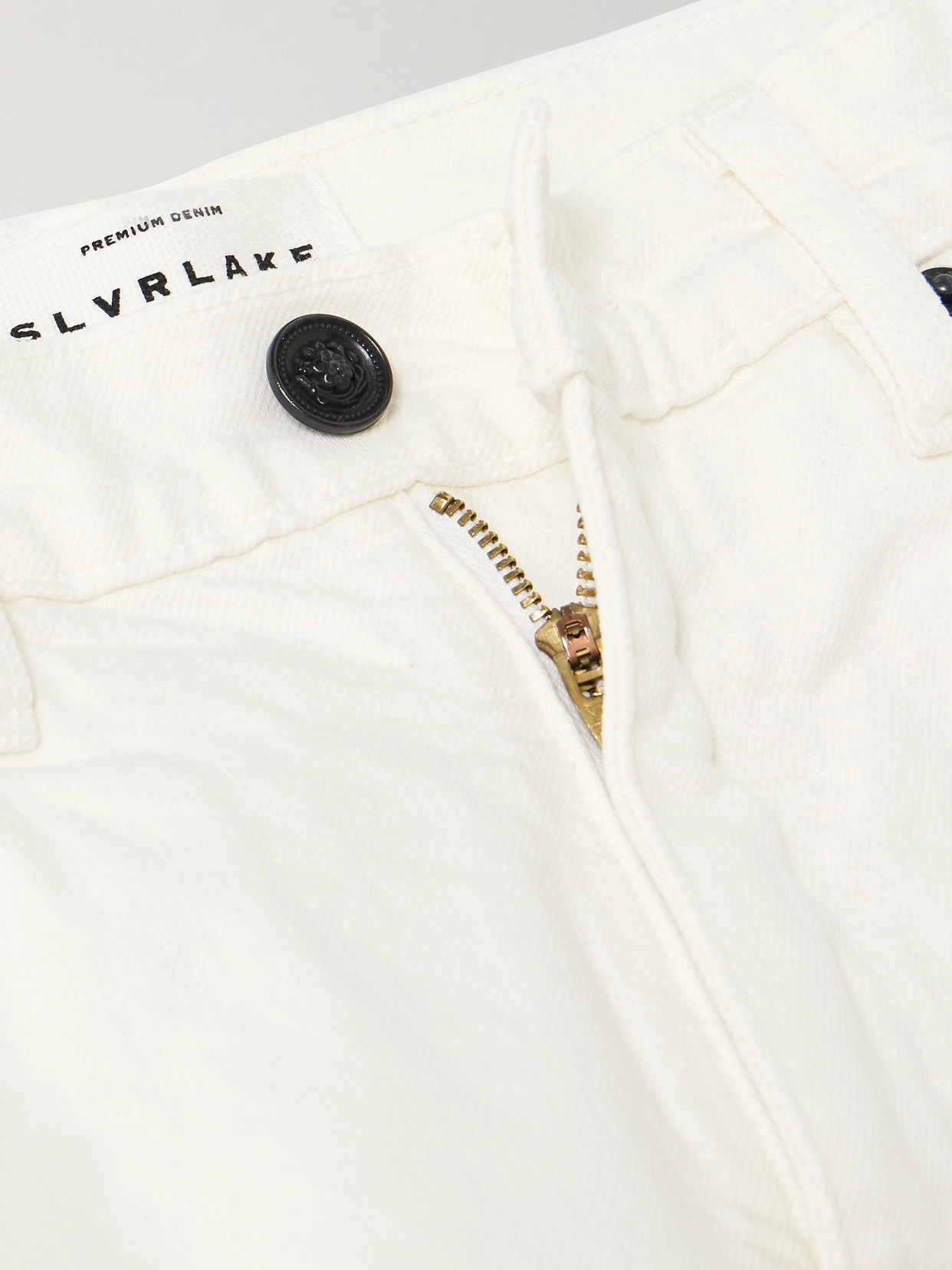 Shop Slvrlake Grace Frayed High-rise Wide-leg Jeans In White