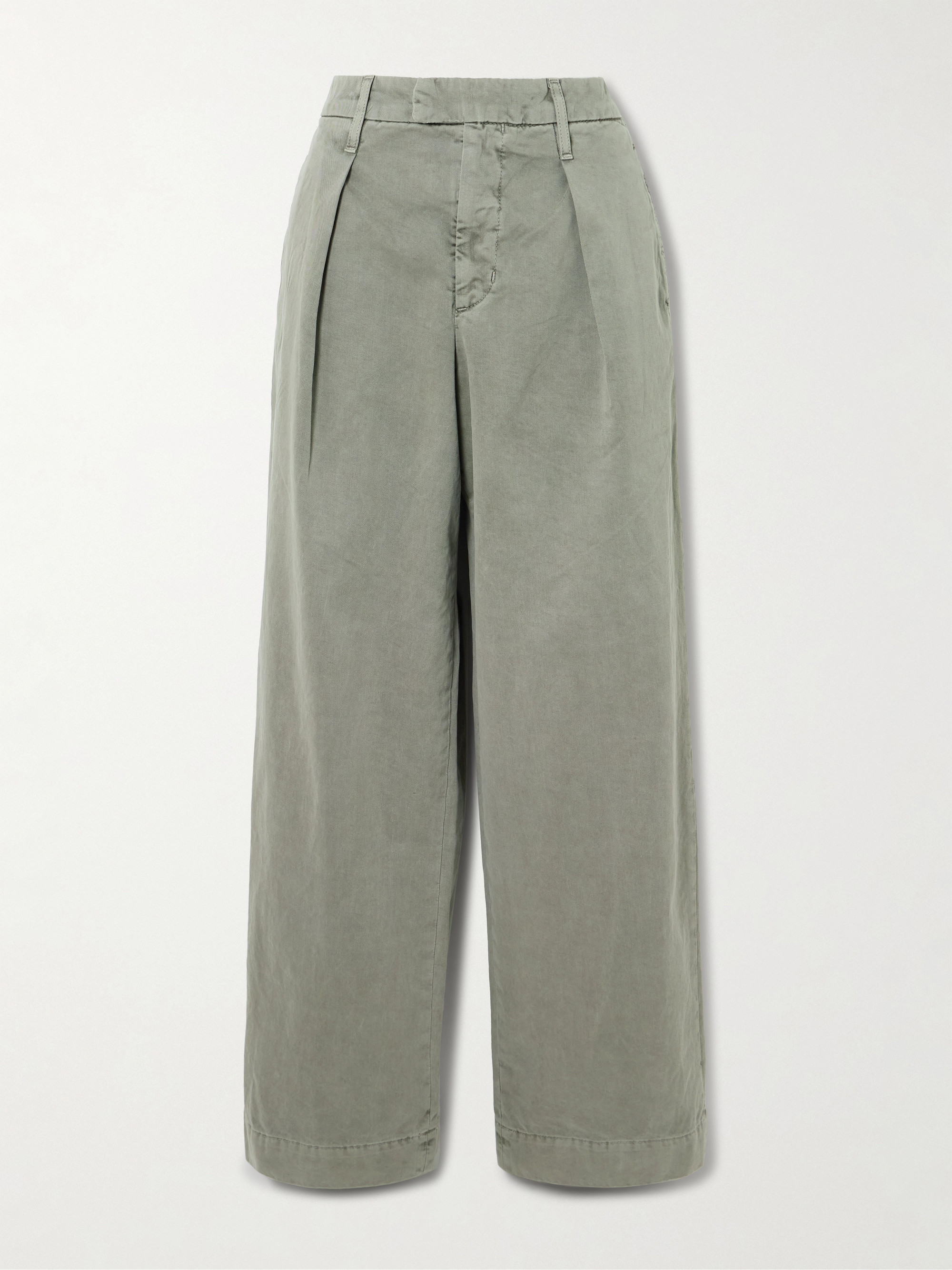 SLVRLAKE Pleated cotton wide-leg pants thumbnail