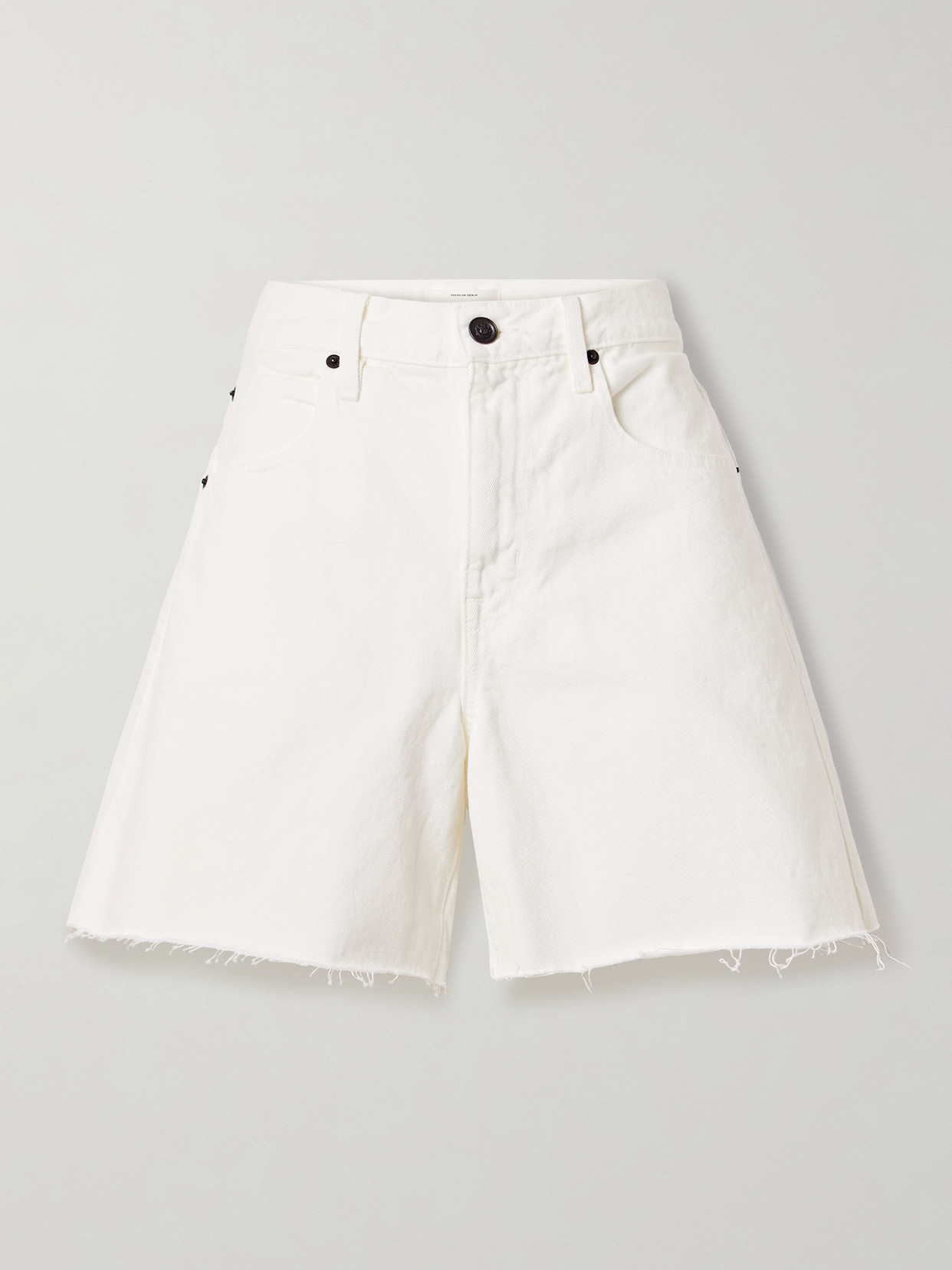 Slvrlake Sienna High Waist Cutoff Denim Shorts In White