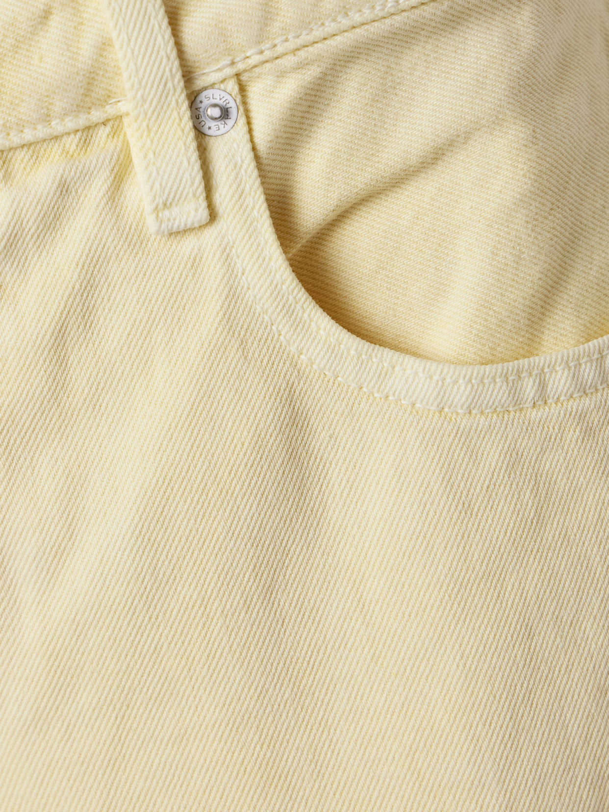 Slvrlake Mica Frayed Denim Shorts In Yellow