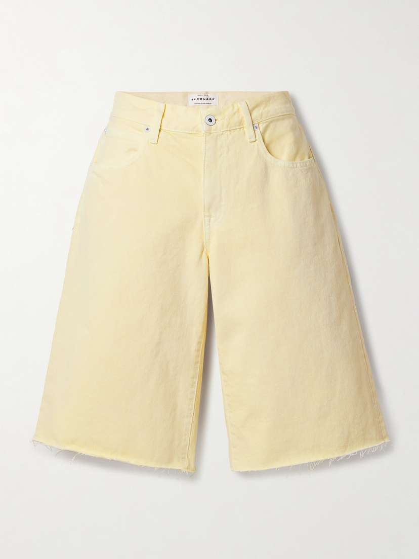 SLVRLAKE Mica Frayed Denim Shorts