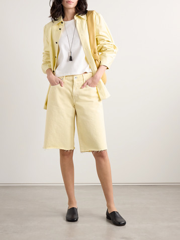 SLVRLAKE Mica frayed denim shorts