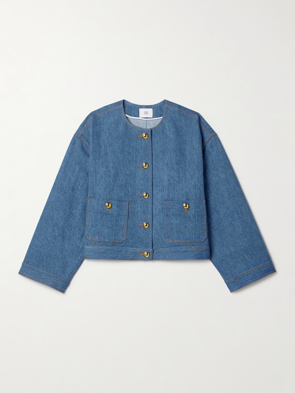 Adam Lippes Nessy Denim Jacket In Blue