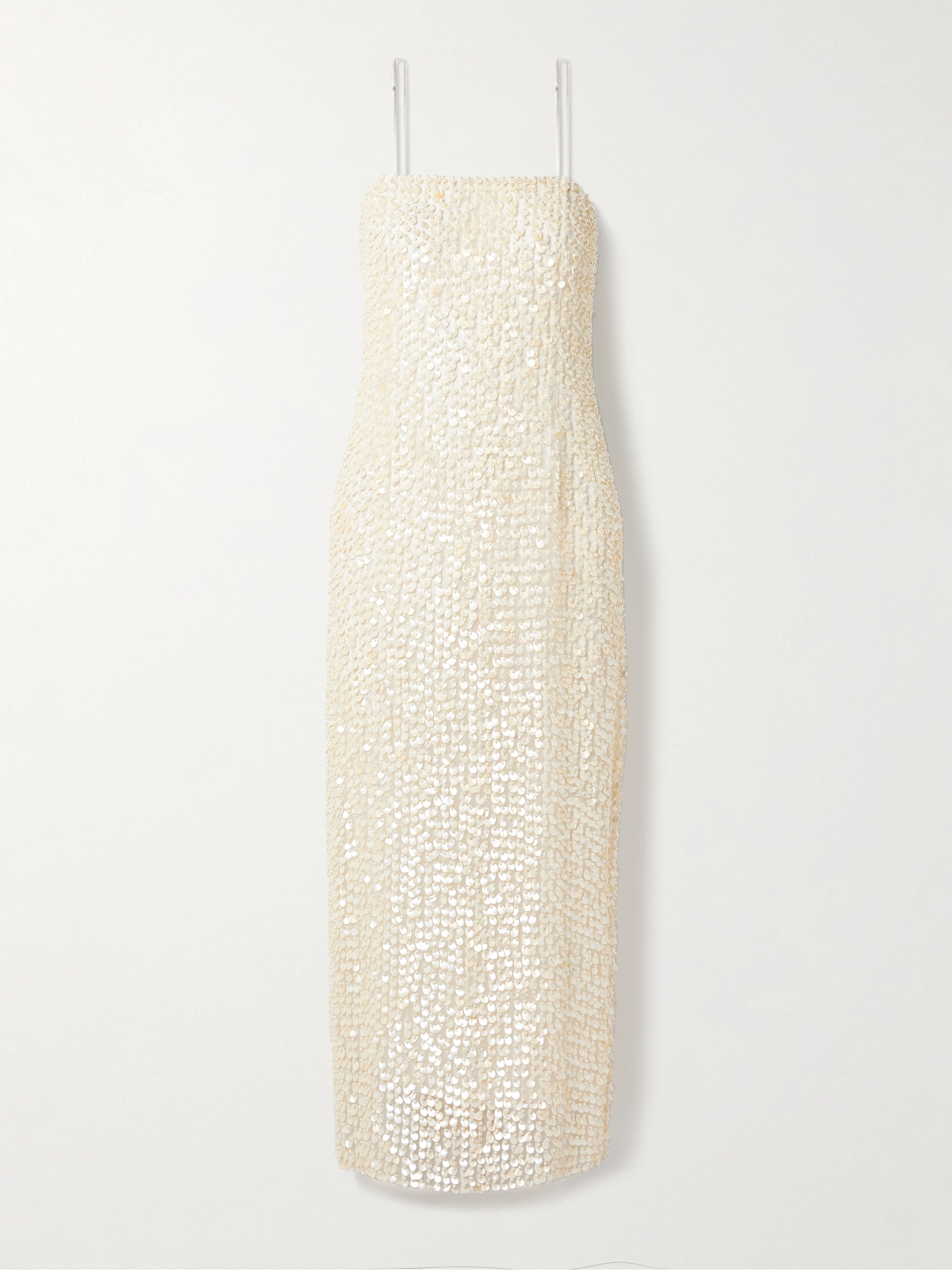 Adam Lippes Brie embellished silk-organza midi dress