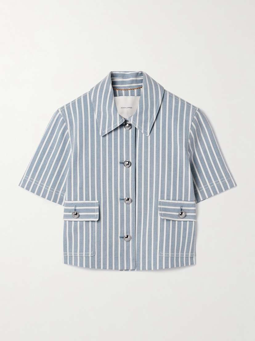 Adam Lippes Marseille Striped Denim Shirt