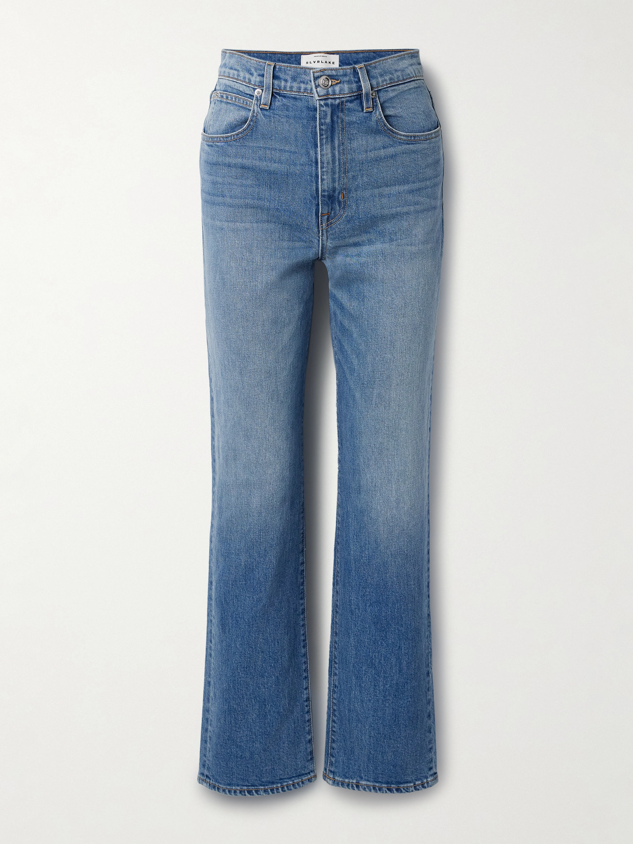 Slvrlake London High-rise Straight-leg Organic Jeans In Blue