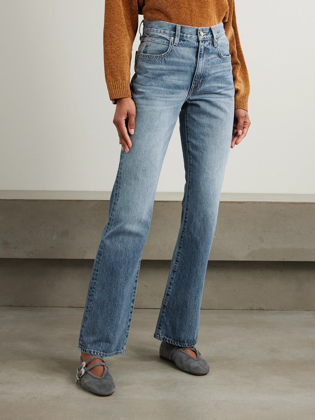Slvrlake Anita High-rise Bootcut Jeans In Blue