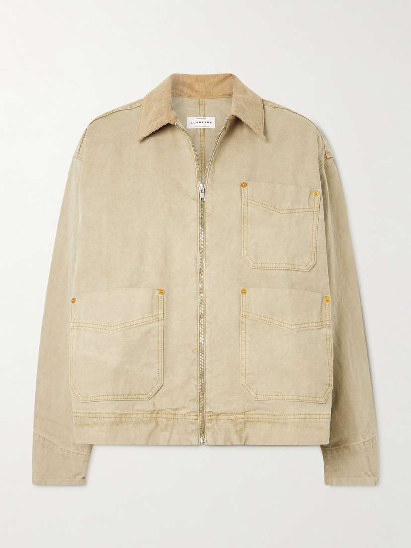 SLVRLAKE Casey Corduroy-trimmed Canvas Jacket