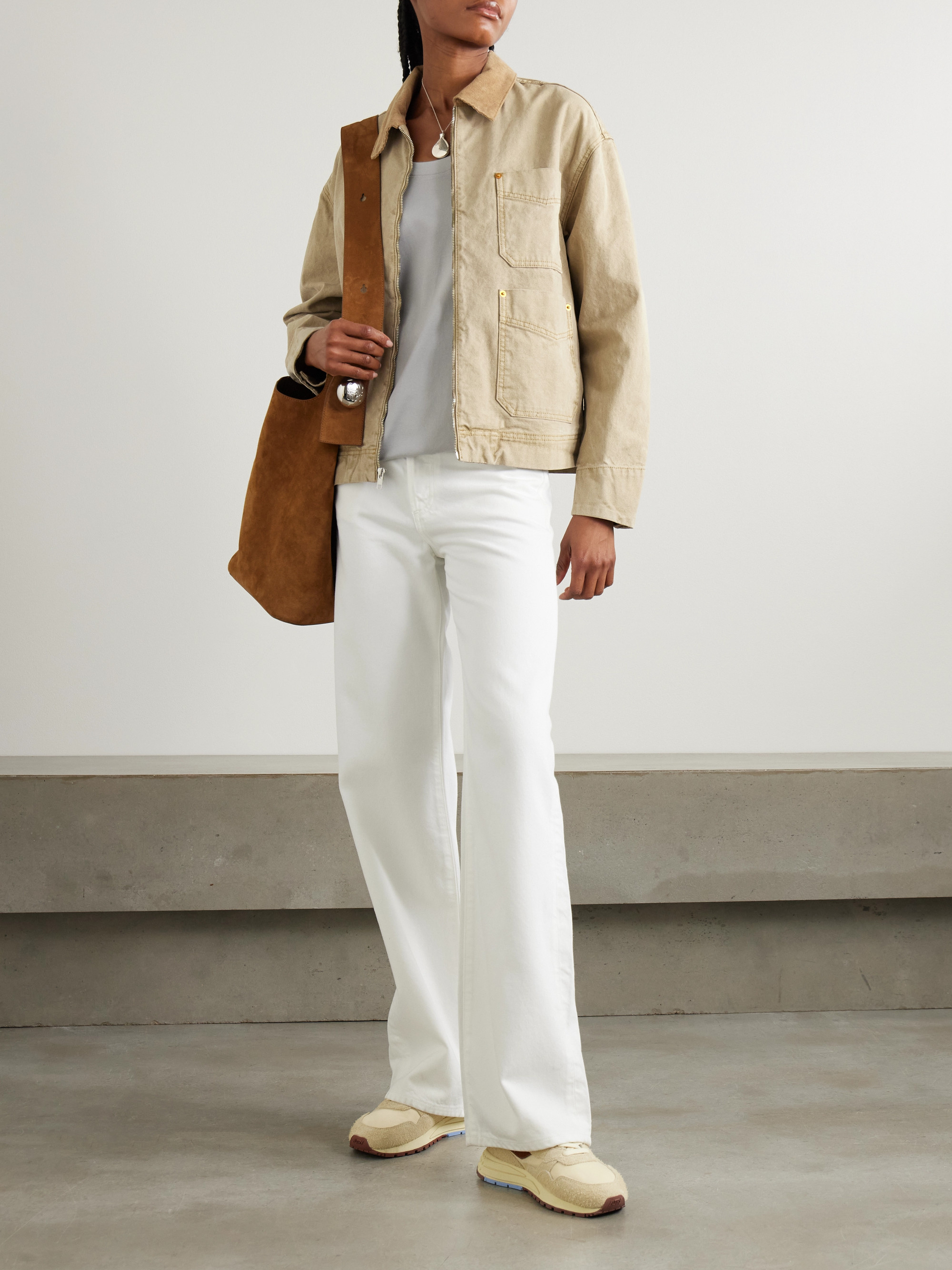 SLVRLAKE - Casey corduroy-trimmed canvas jacket | Plush