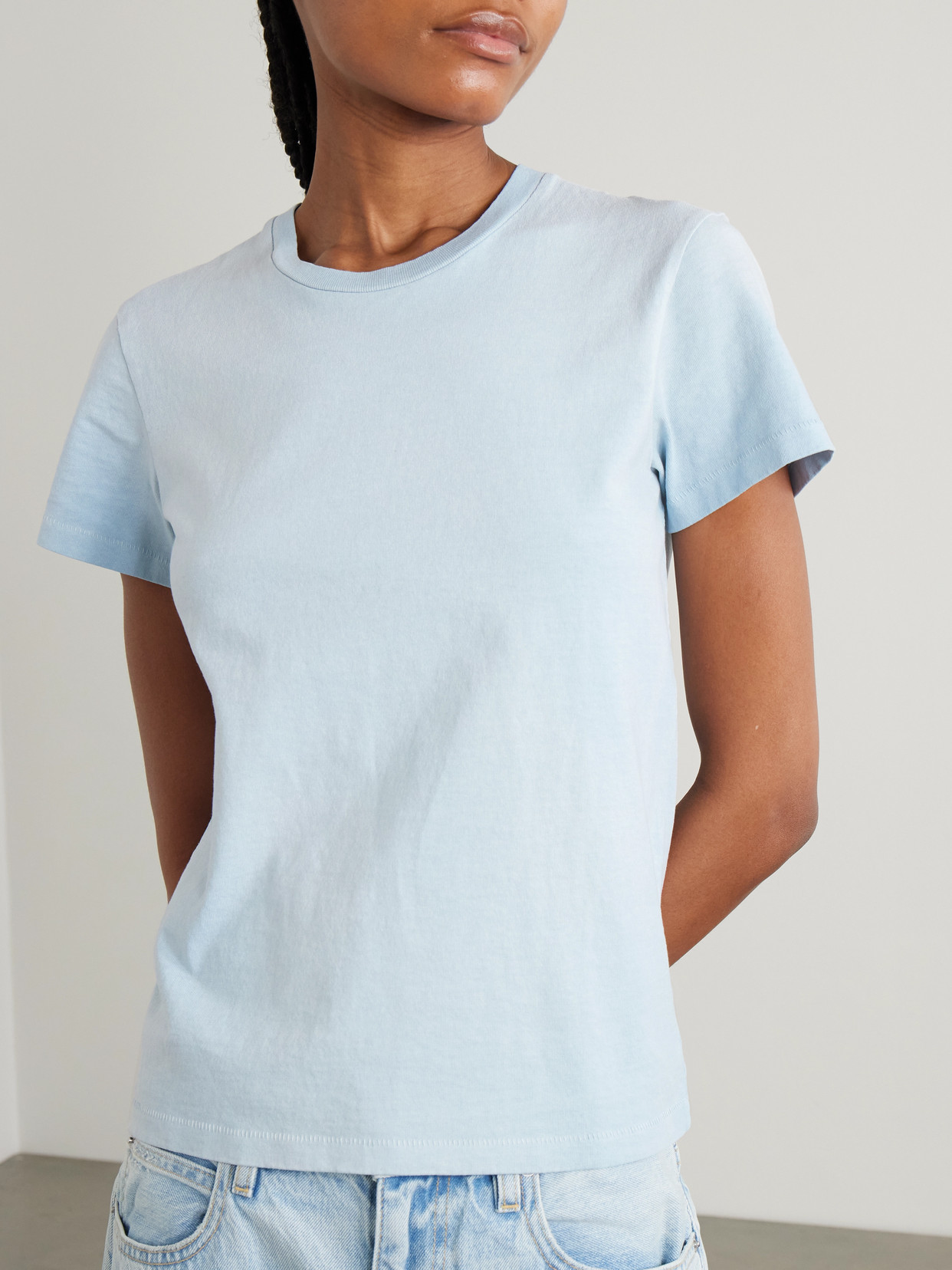 Slvrlake Boy Cotton-jersey T-shirt In Blue