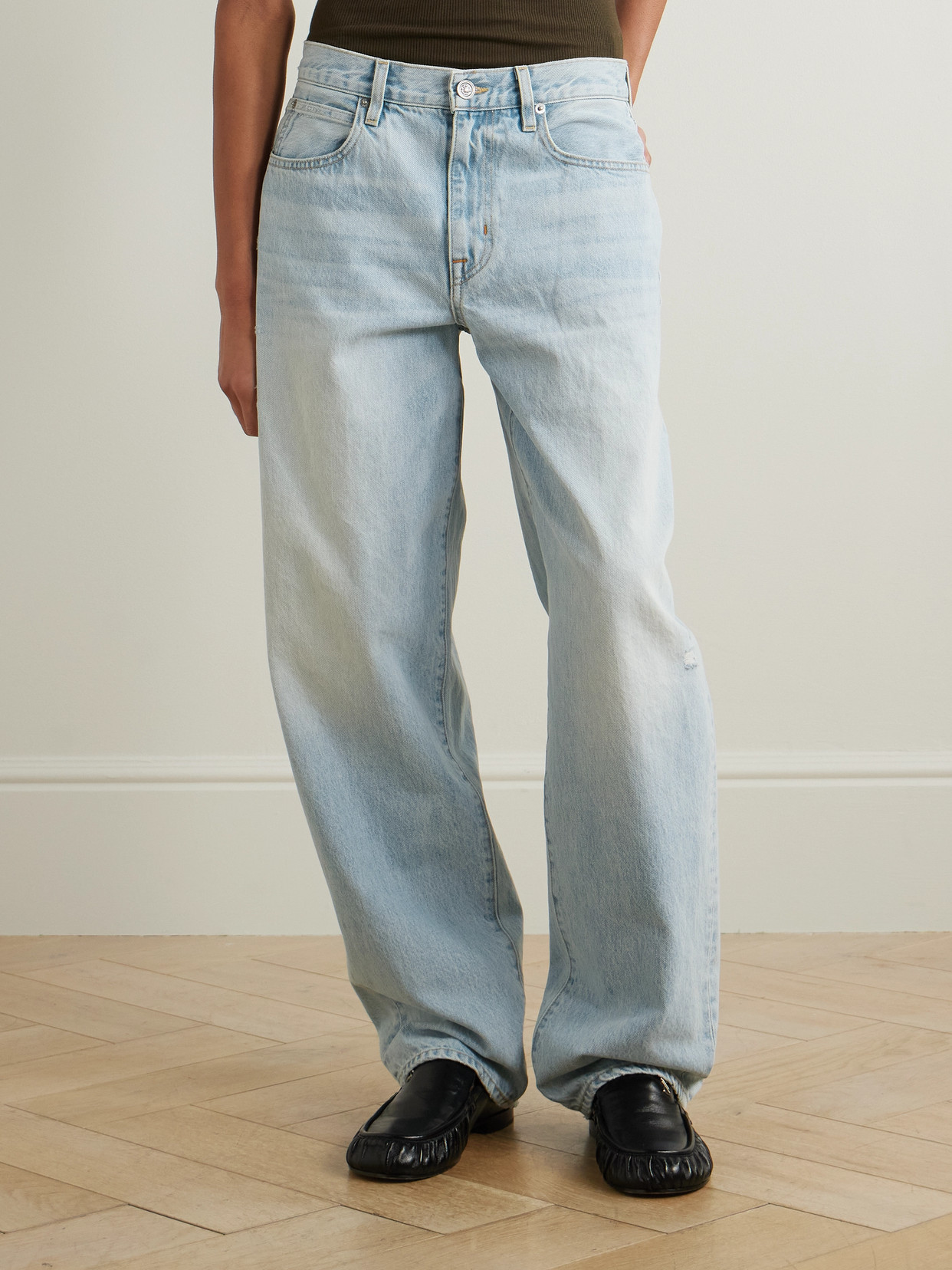 Slvrlake Ella Mid-rise Barrel-leg Jeans In Blue