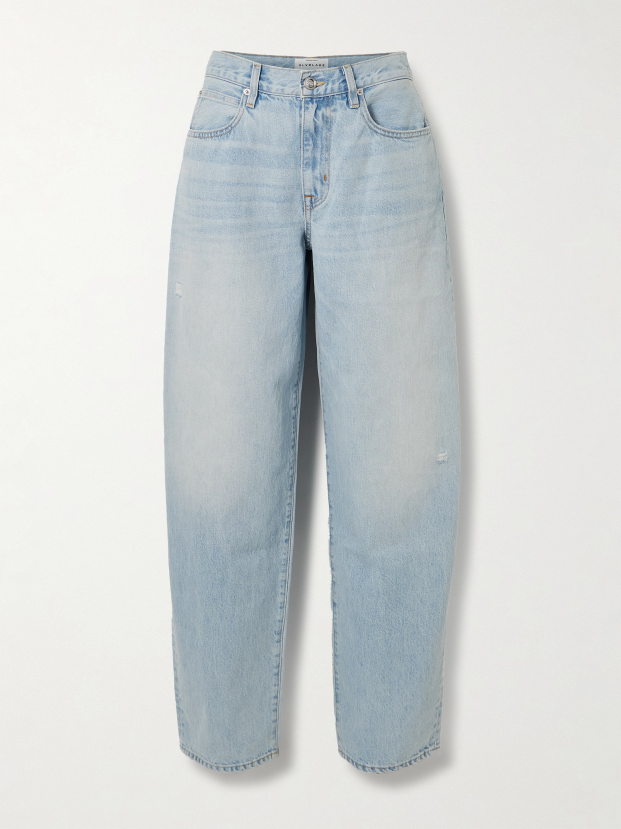 Slvrlake Ella Mid-rise Barrel-leg Jeans In Blue