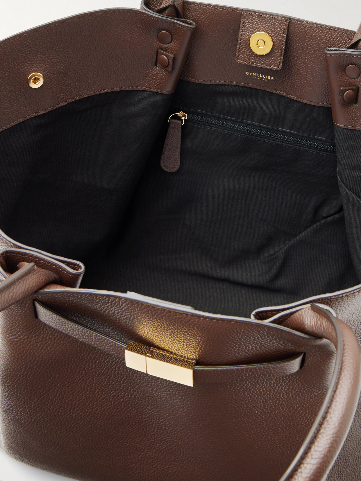 Demellier The New York Small Textured-leather Tote
