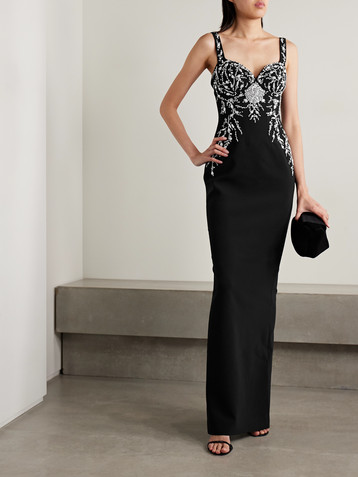 Zuhair Murad Embellished crepe gown