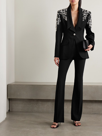 Zuhair Murad Embellished crepe blazer