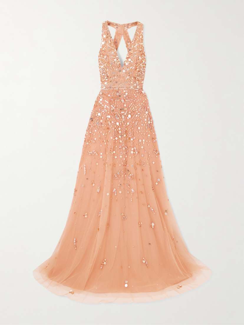 Zuhair Murad Embellished Chiffon Gown