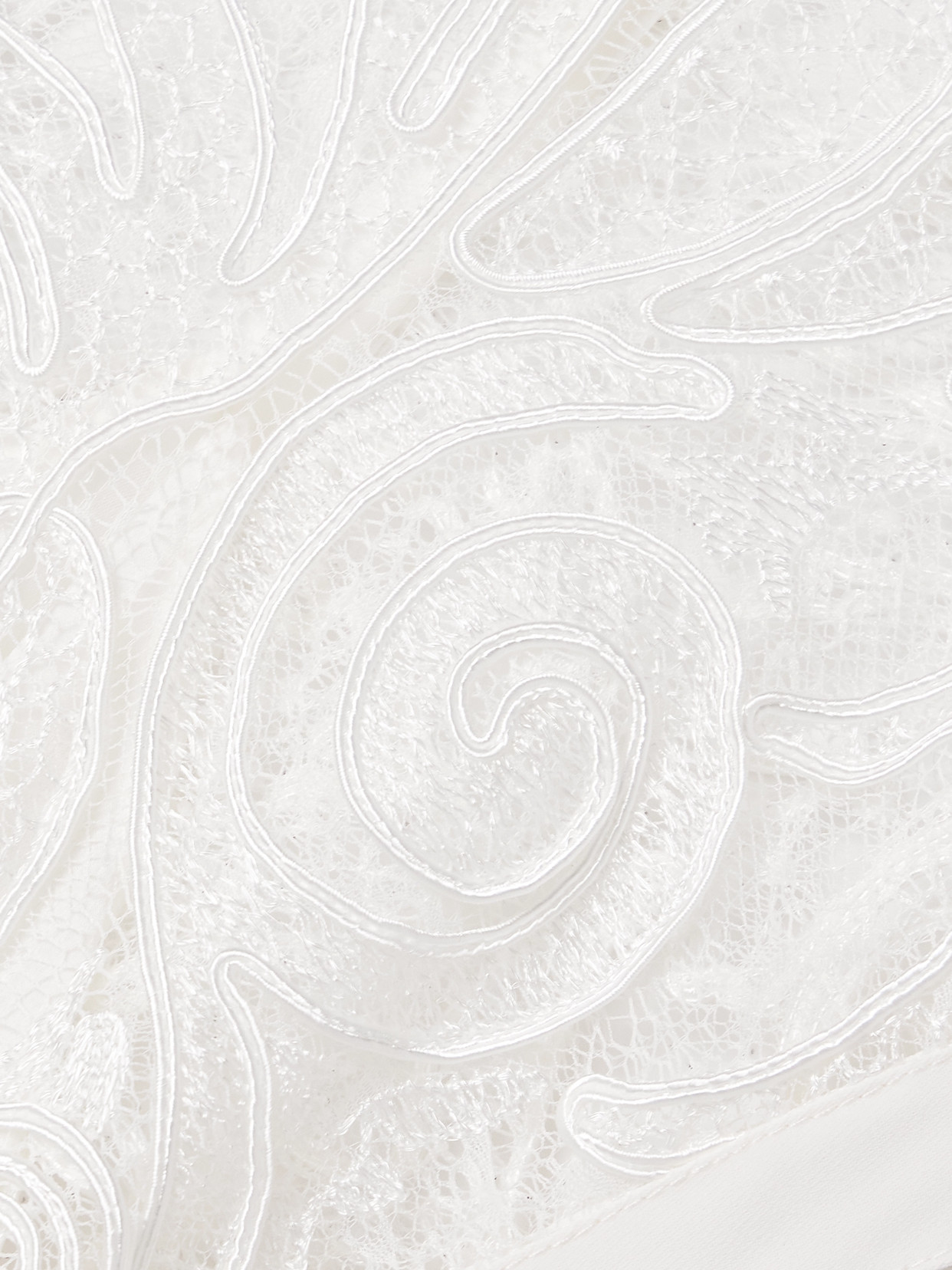 Zuhair Murad Tie-detailed Crepe-trimmed Corded Lace Mini Dress