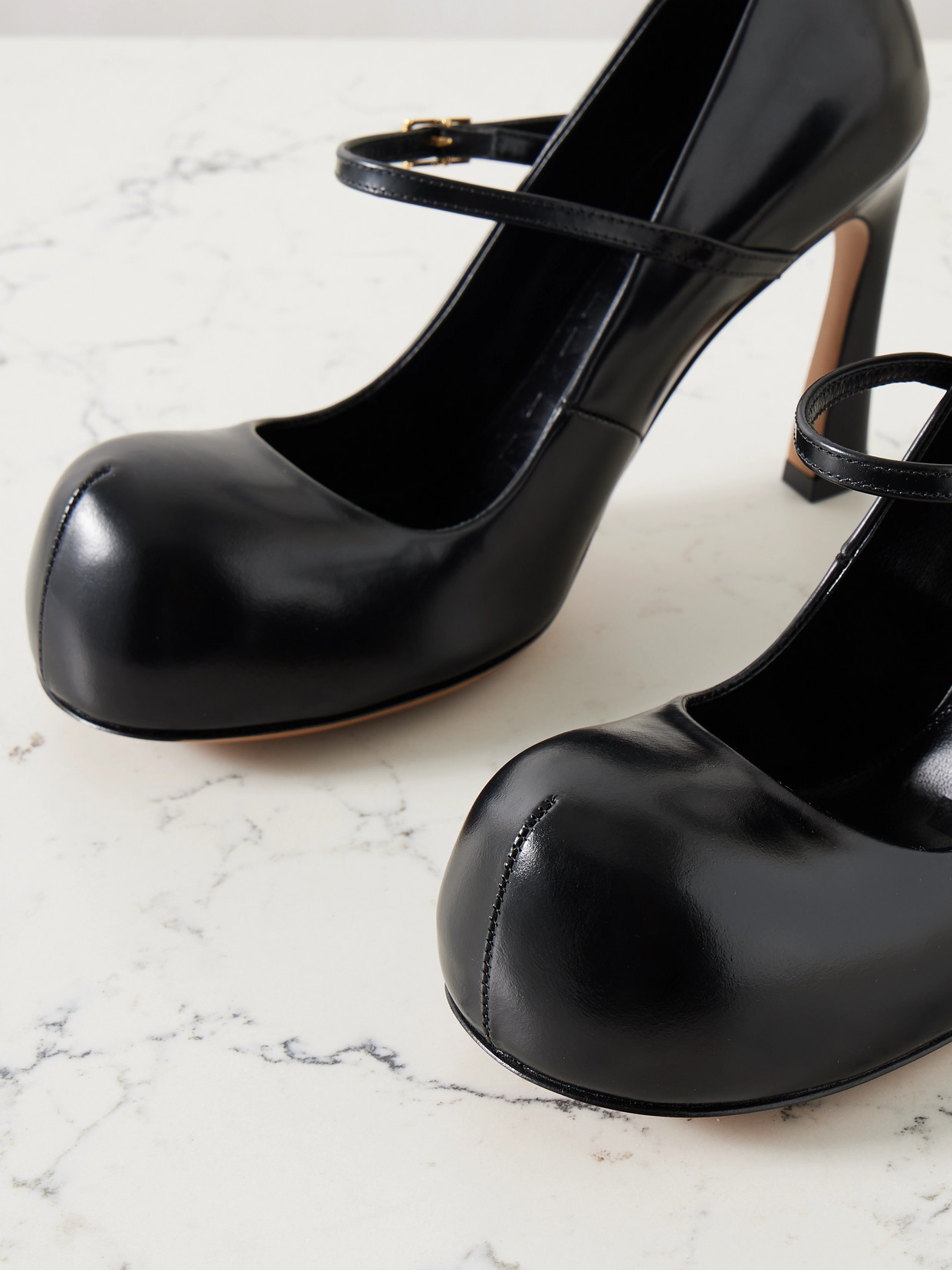 New Wave Leather Mary Jane Pumps
