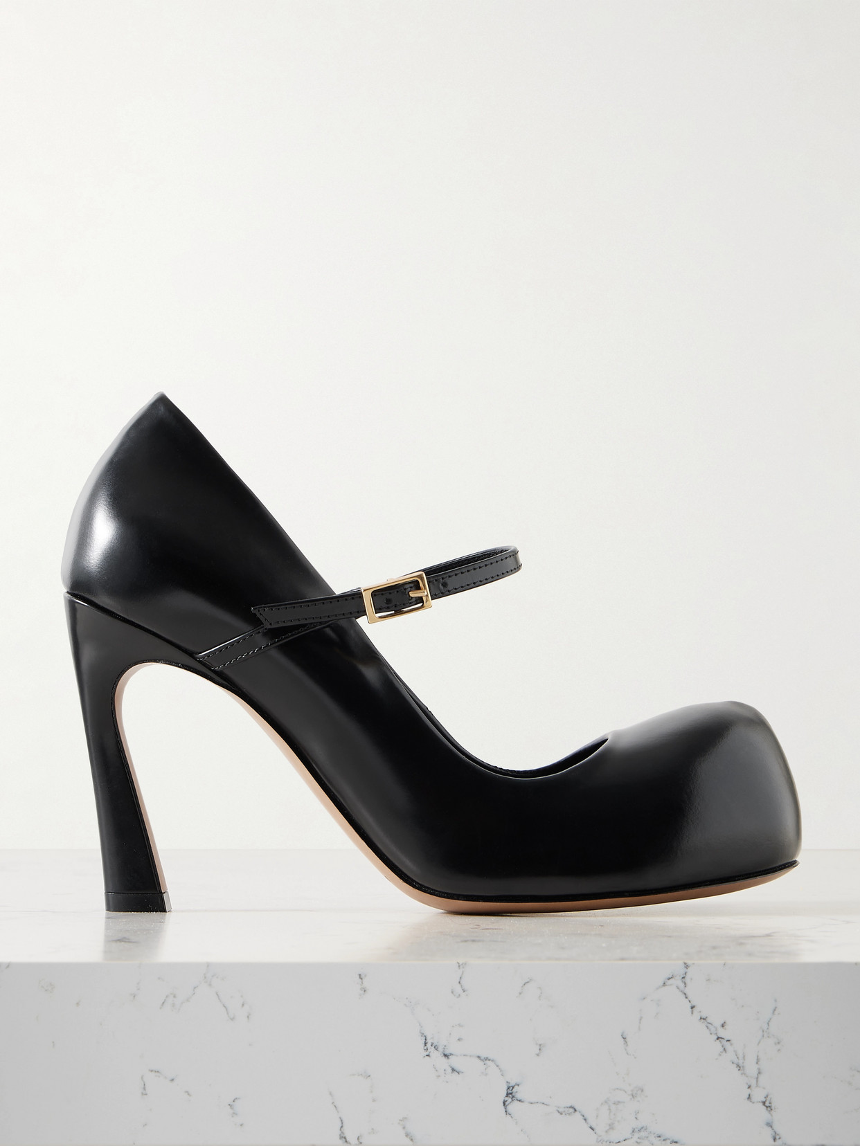 Marni New Wave Leather Mary Jane Pumps In Black