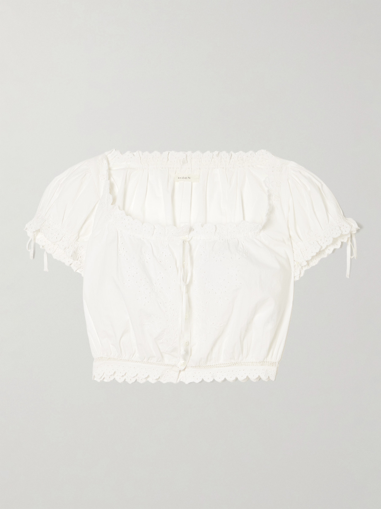 Doen Nera Broderie Anglaise Organic Cotton Blouse