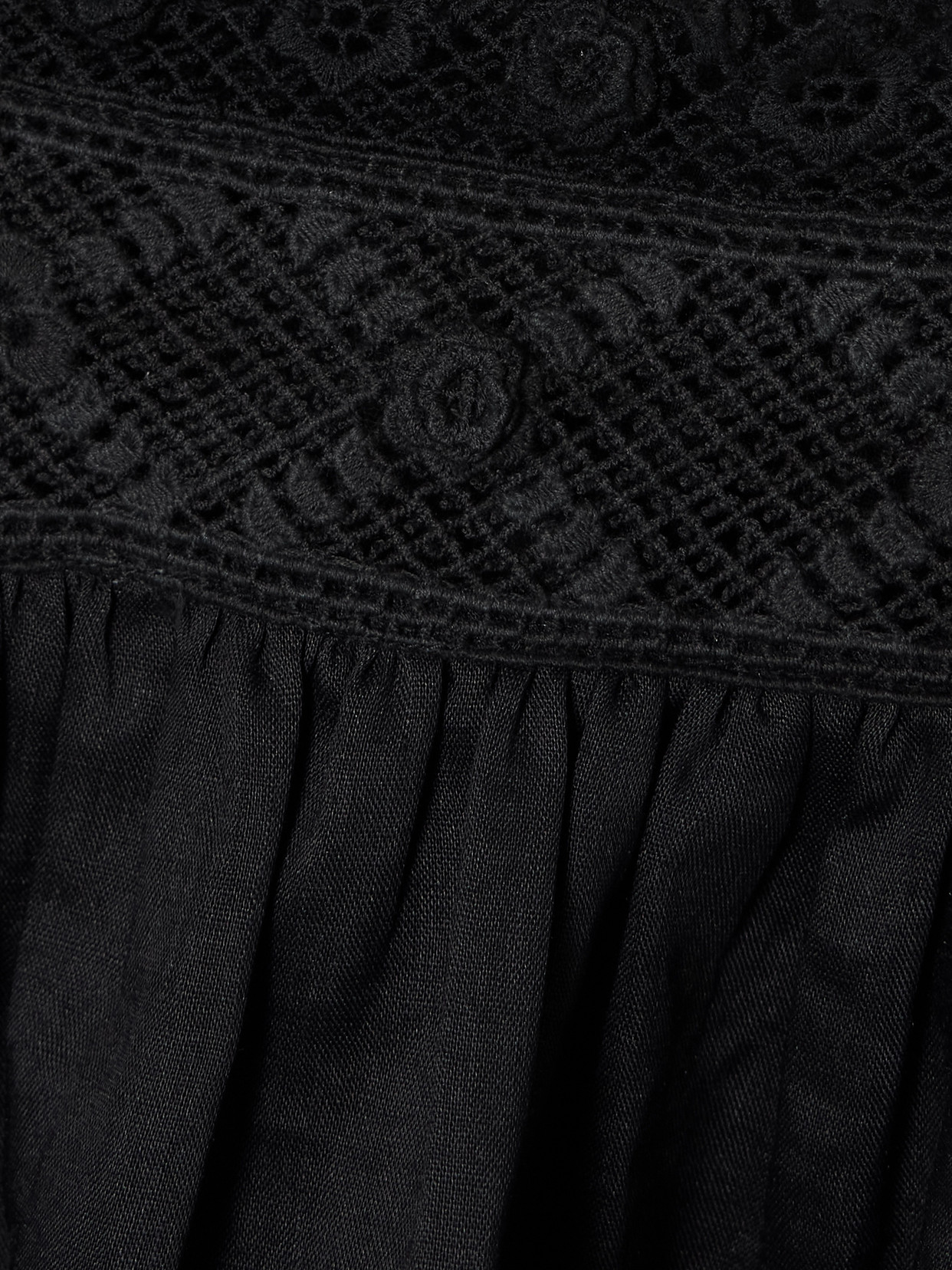 Dôen - Aphra Crochet-Trimmed Ramie Top