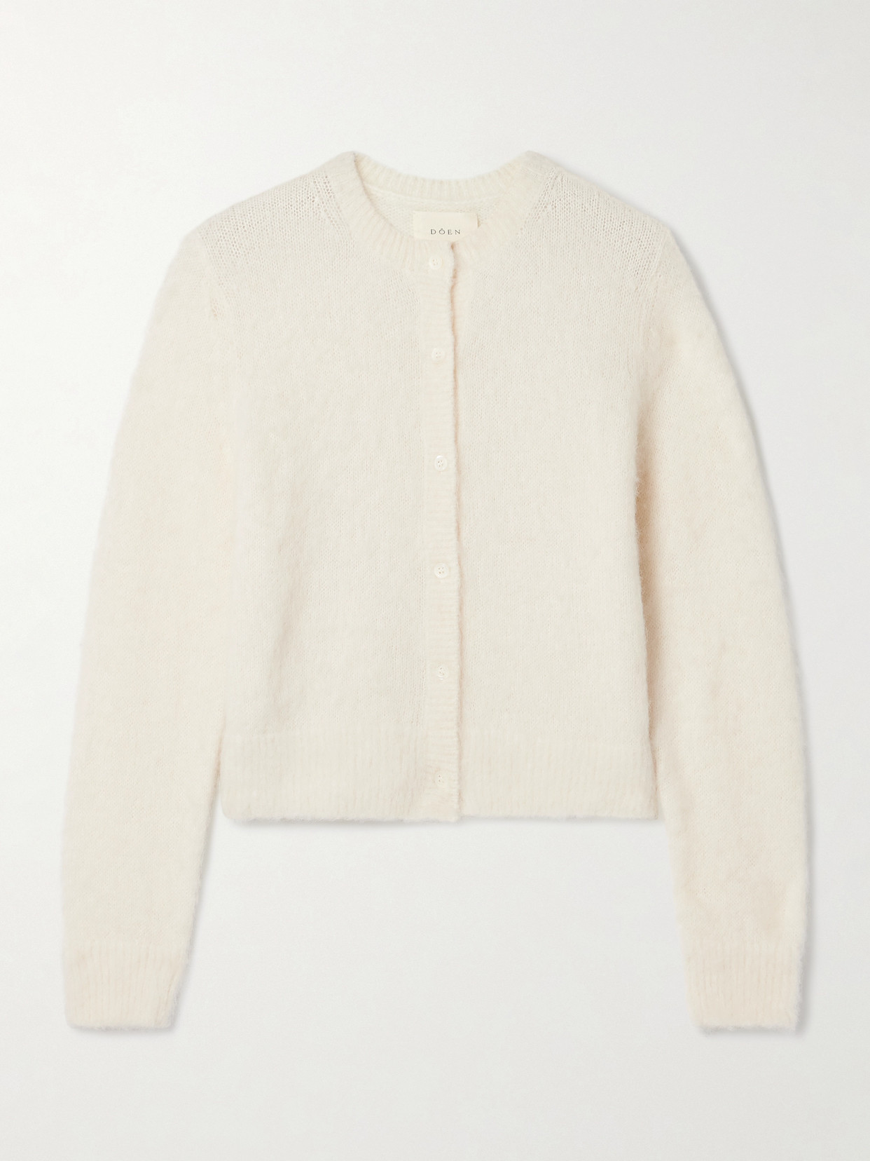 Doen Lilette Alpaca-blend Cardigan In Cream