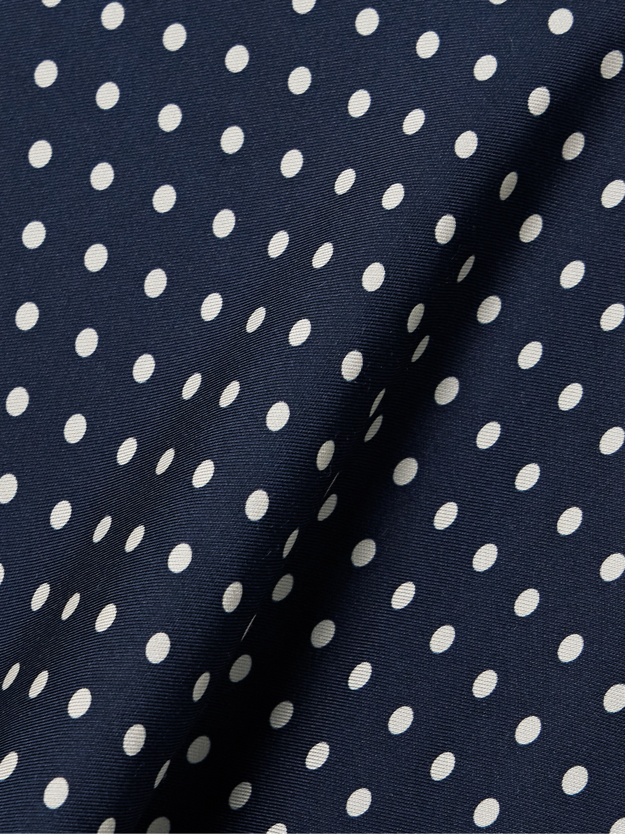 Dôen Tahlia belted polka-dot silk-blend twill midi dress thumbnail