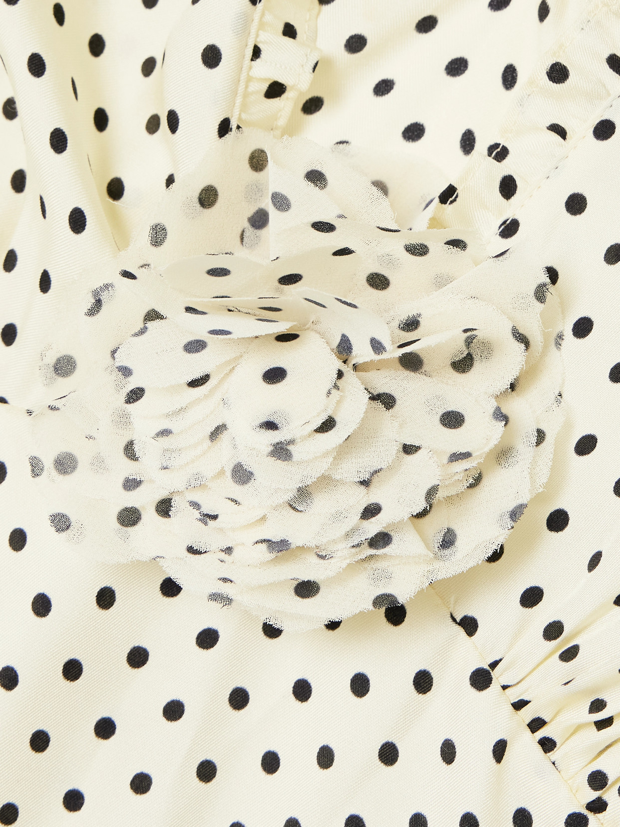 DOEN MAZARIN RUFFLED POLKA-DOT SILK-BLEND SATIN HALTERNECK DRESS