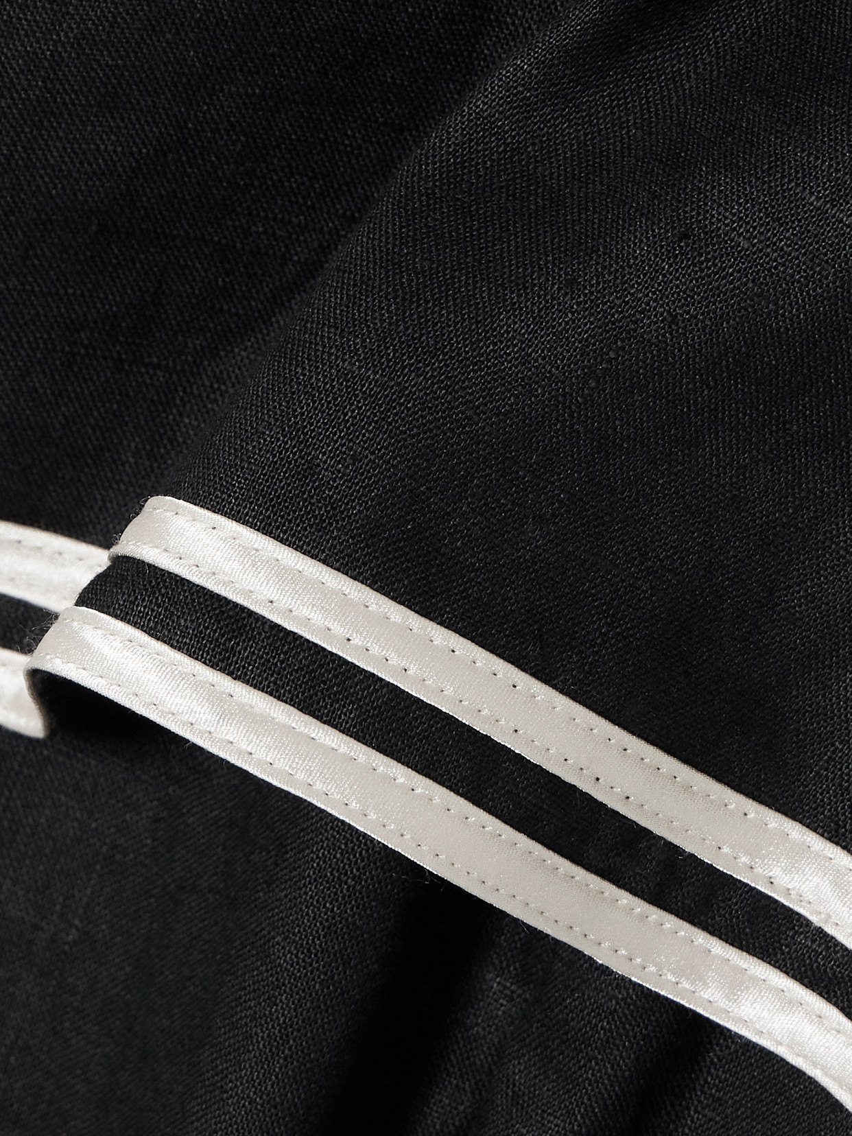 Shop Doen Monroe Striped Linen Mini Dress