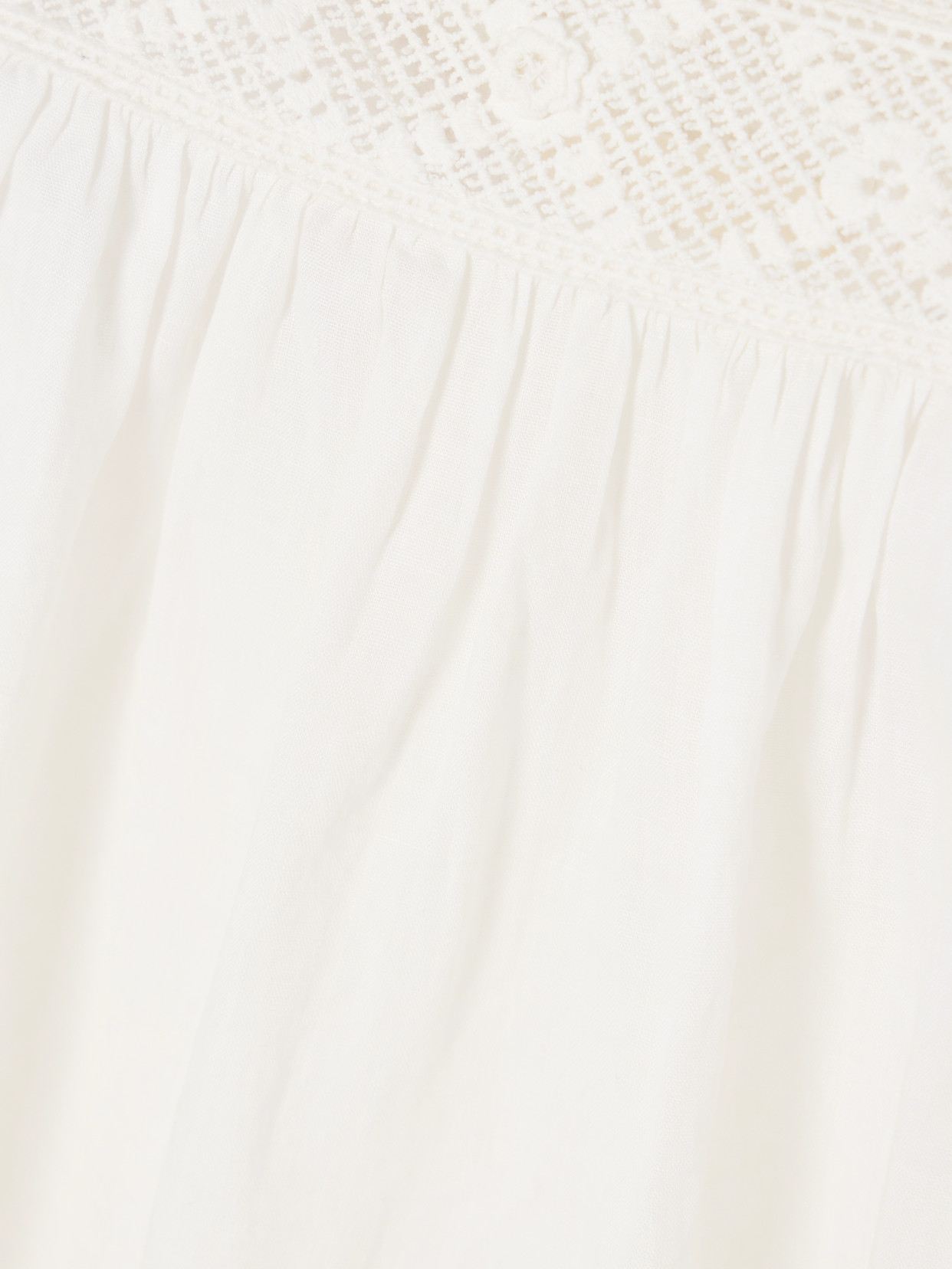 DOEN ALMADIA CROCHET-TRIMMED RAMIE MINI DRESS