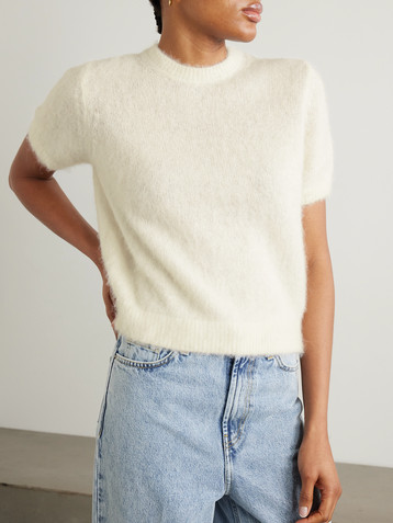 Dôen Hearst cropped alpaca-blend sweater
