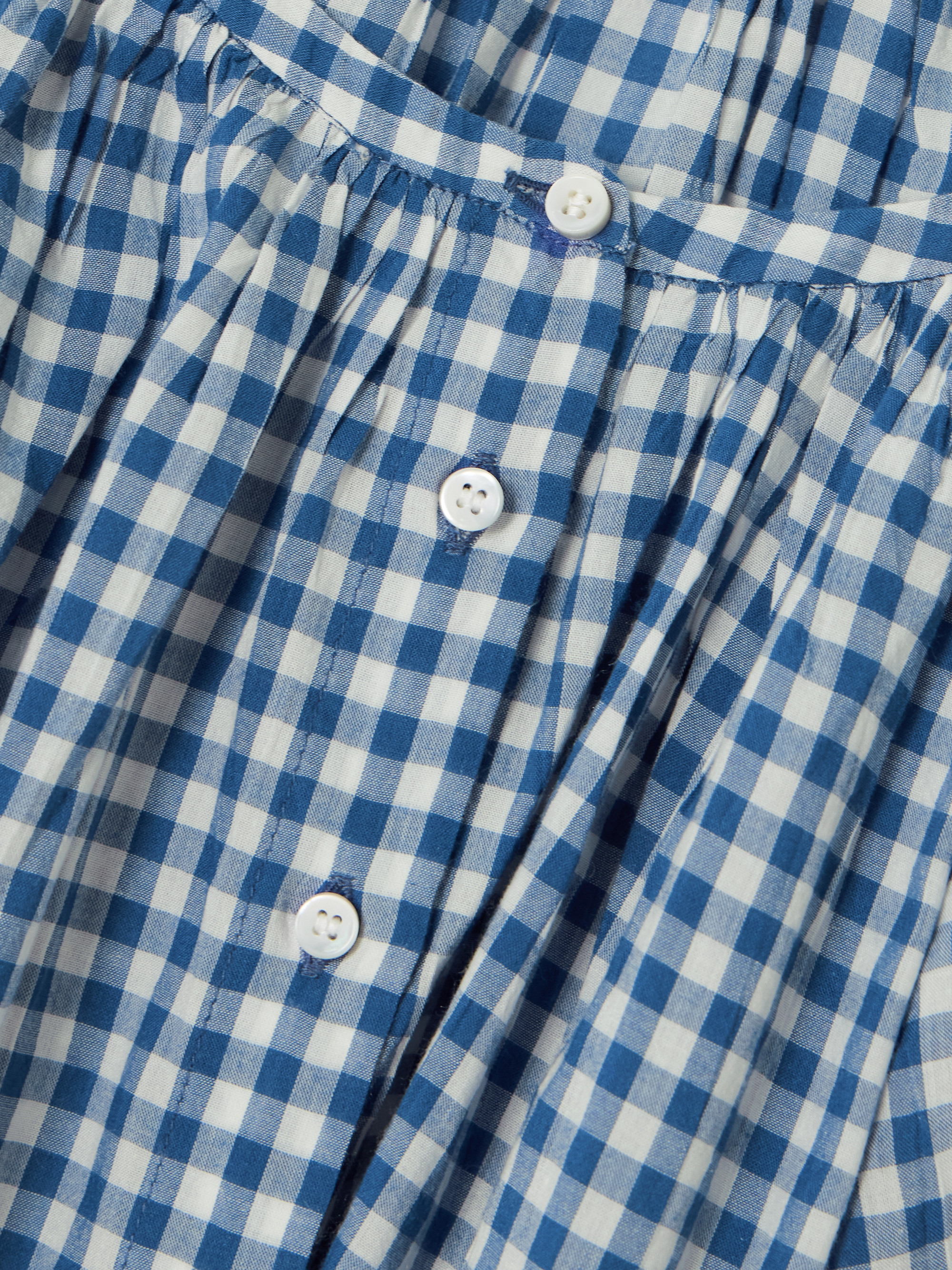 Dôen June gathered gingham organic cotton blouse thumbnail