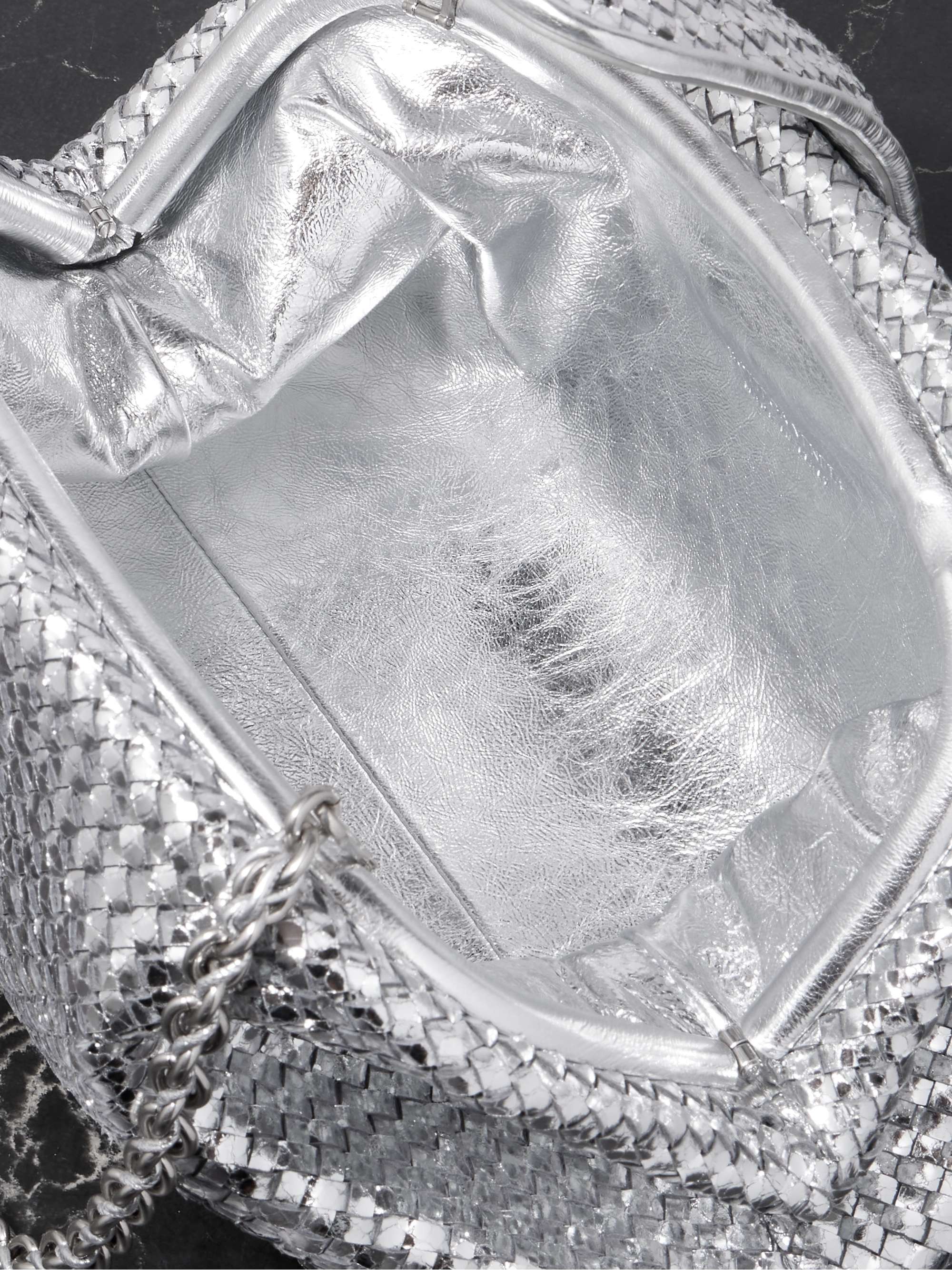 BOTTEGA VENETA Lauren 1980 intrecciato metallic leather