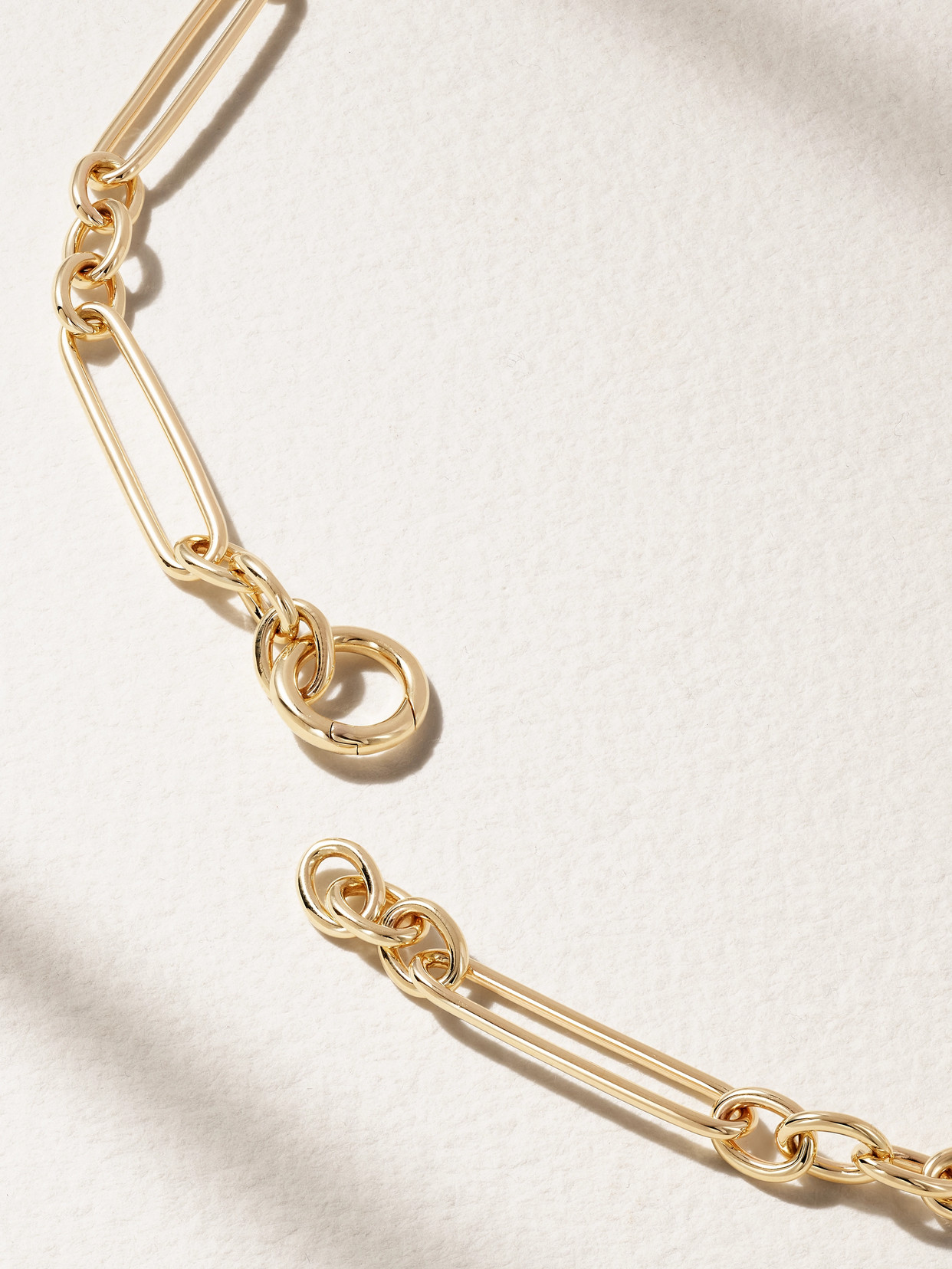 Lucy Delius Fluted Star Trombone Link 14-karat Recycled Gold Diamond Necklace In Gold