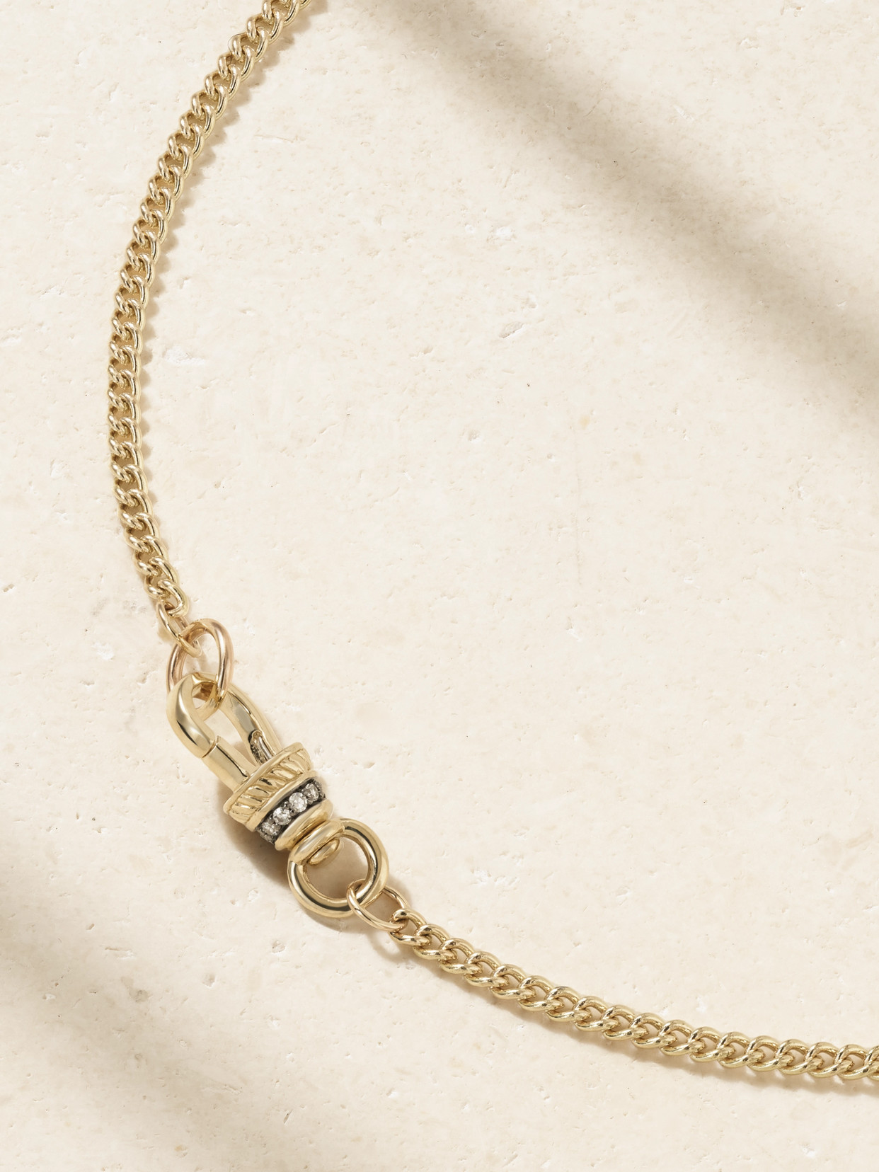Lucy Delius Victorian Star East West Rhodium-plated 14-karat Gold Diamond Necklace In Gold