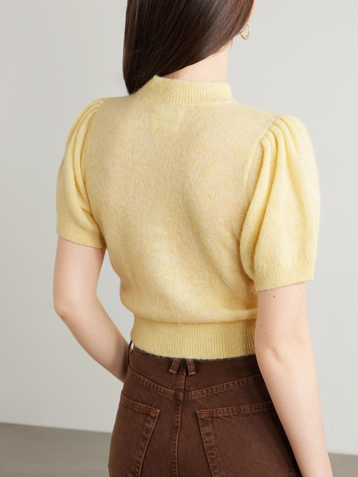 Doen Anisa Alpaca-blend Cardigan In Yellow