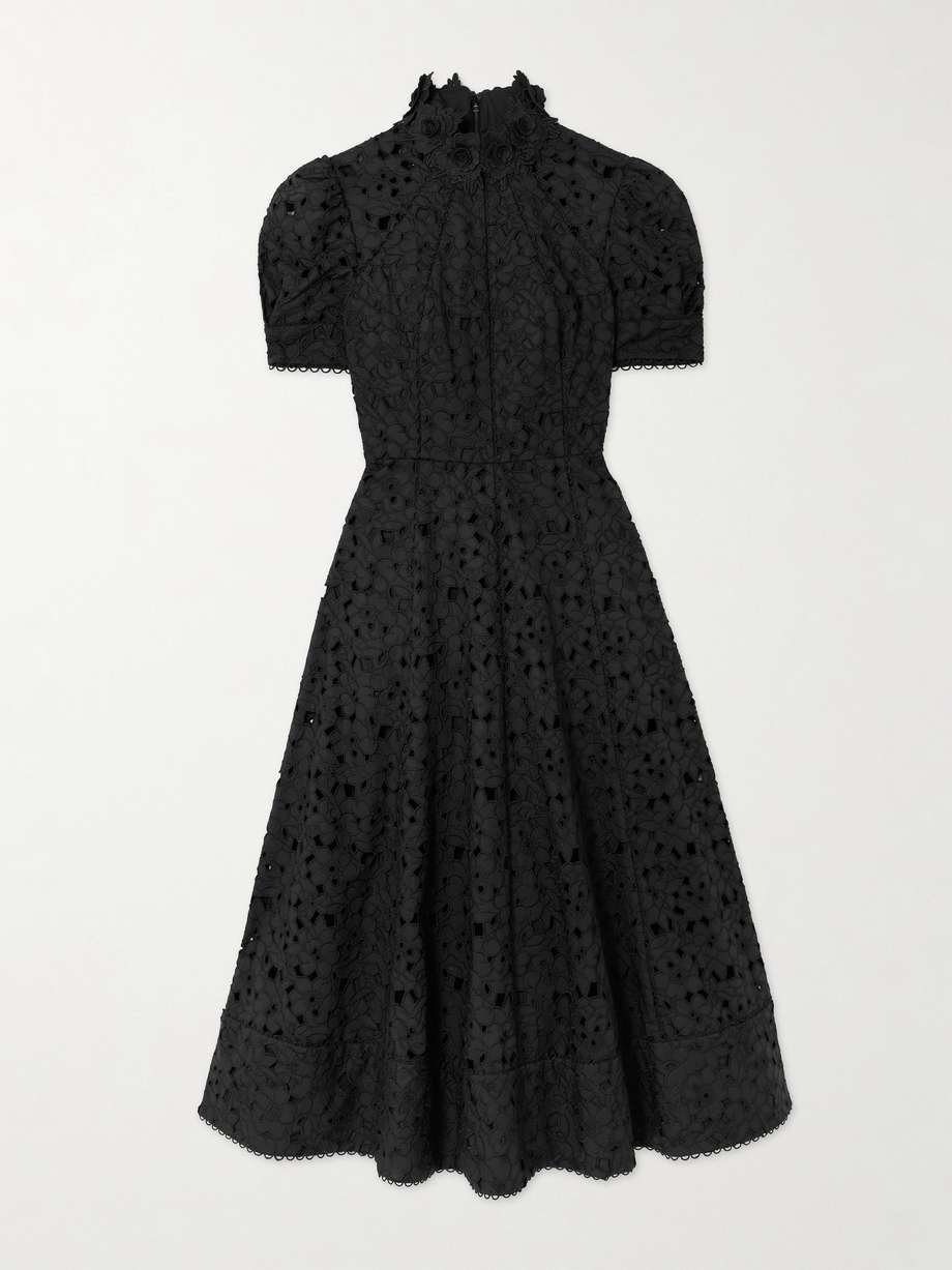 kitsu broderie anglaise cotton midi dress