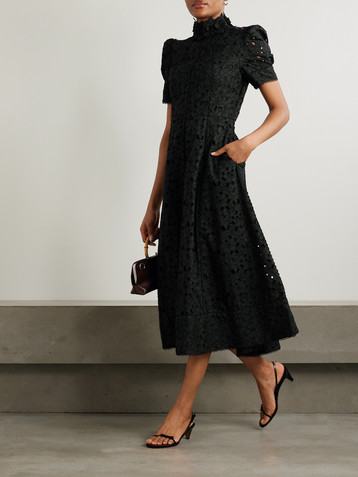 Rebecca Vallance Kitsu broderie anglaise cotton midi dress