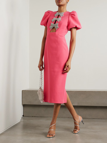 Rebecca Vallance Posey cutout embellished cady midi dress