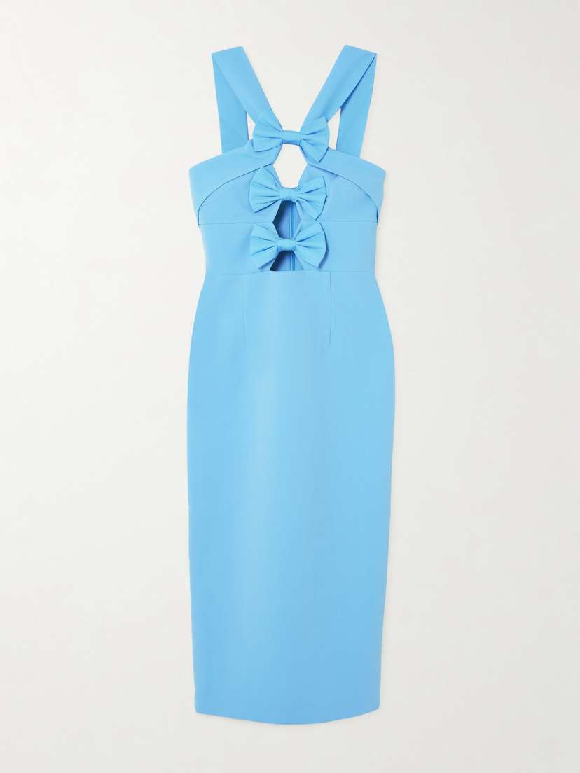 Rebecca Vallance Skye Taffeta-trimmed Cutout Cloqué Midi Dress