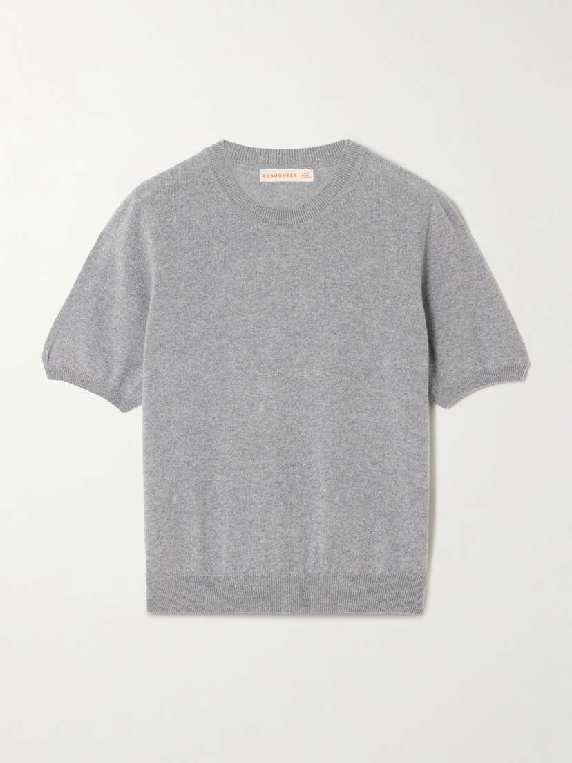 &Daughter Emer Cropped Cashmere And Cotton-blend T-shirt