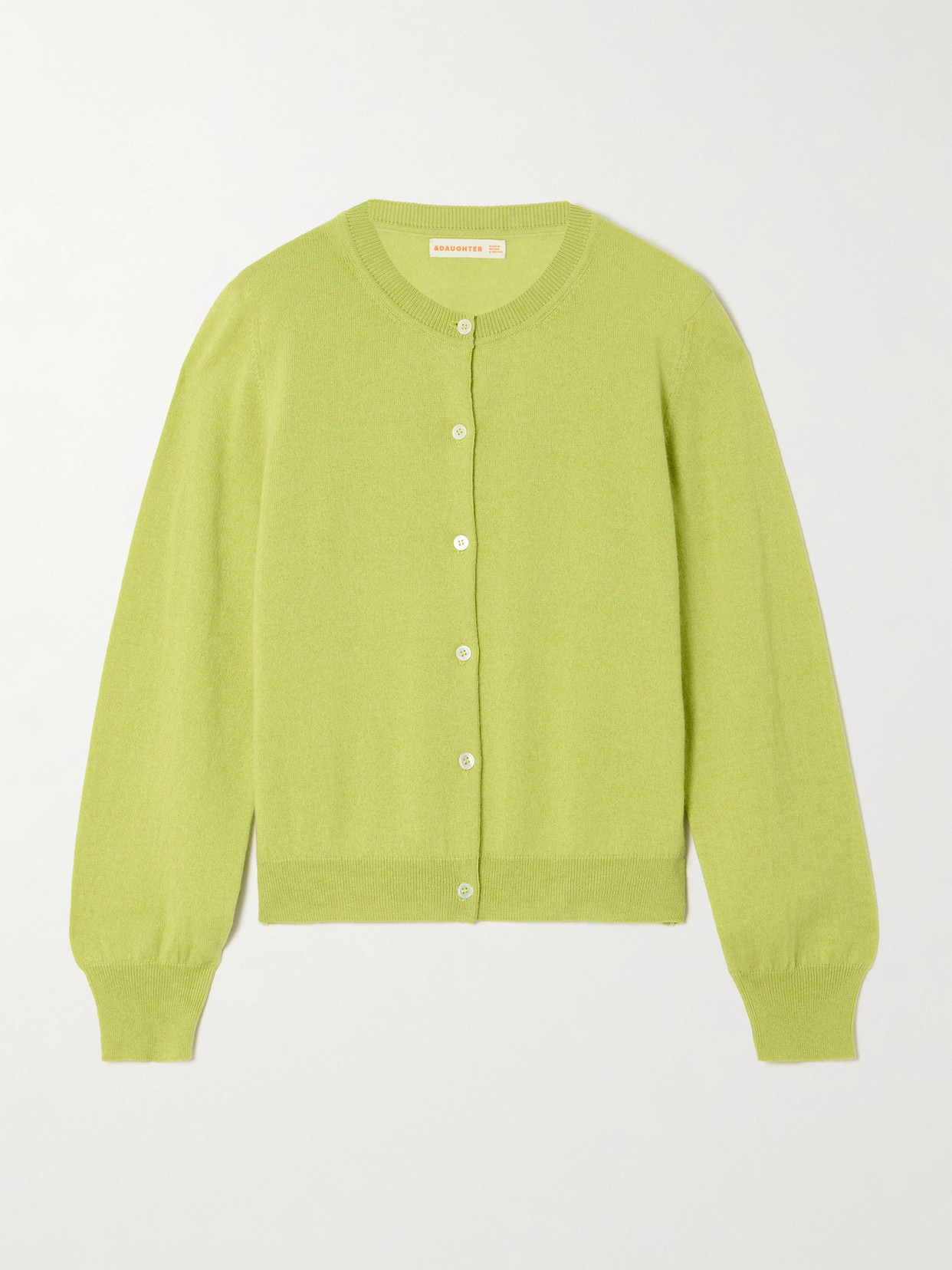 And-daughter Enya Cashmere And Cotton-blend Cardigan In Green