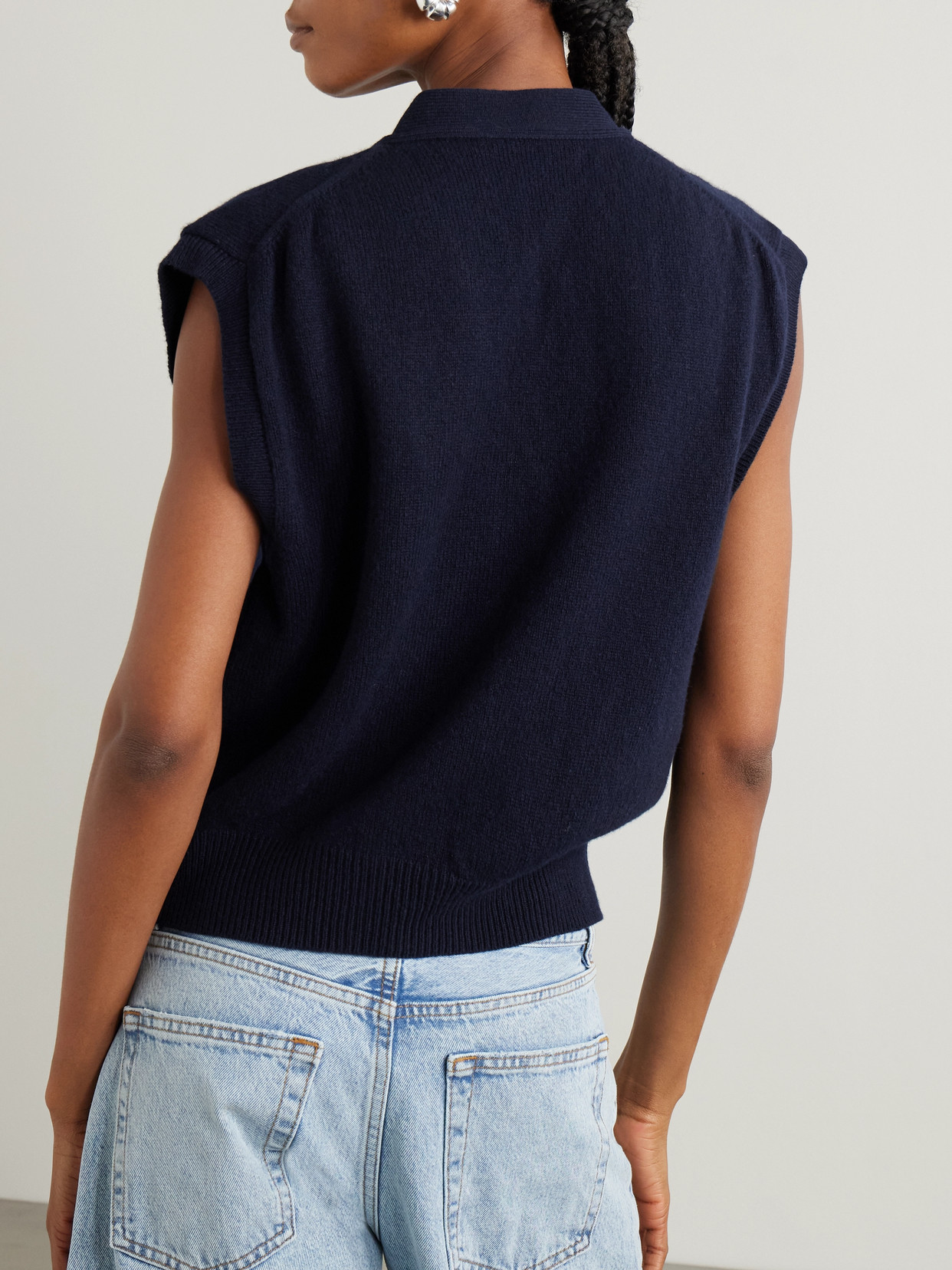 Shop And-daughter Wexford Wool Vest In Blue