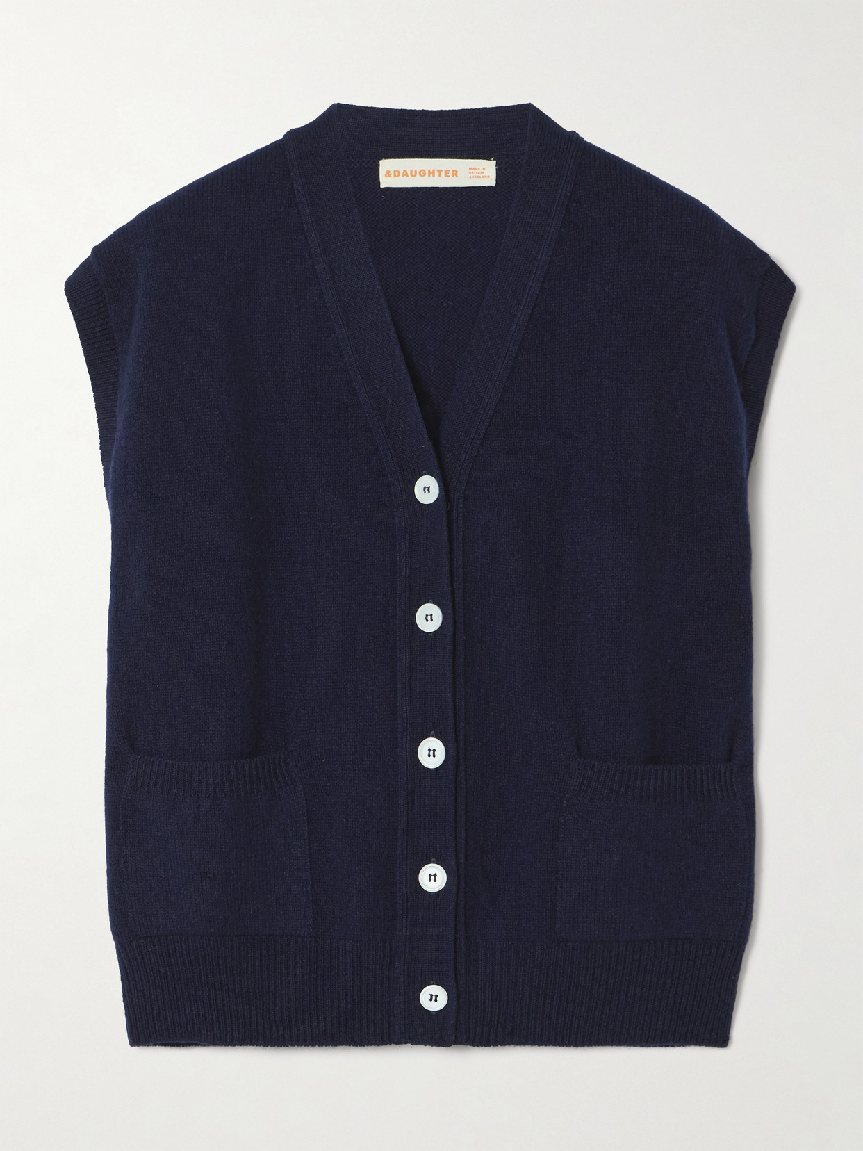 And-daughter Wexford Wool Vest In Blue