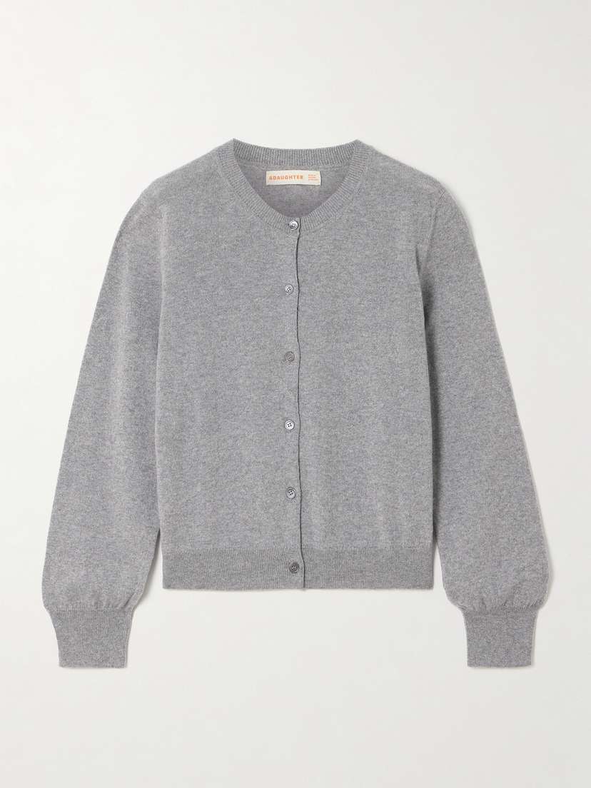 &Daughter Enya Mélange Cashmere And Cotton-blend Cardigan