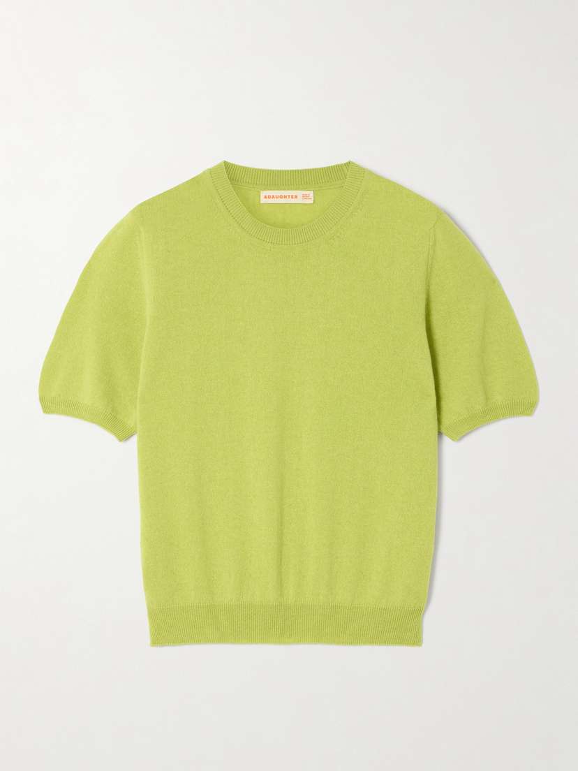 &Daughter Emer Cropped Cashmere And Cotton-blend T-shirt