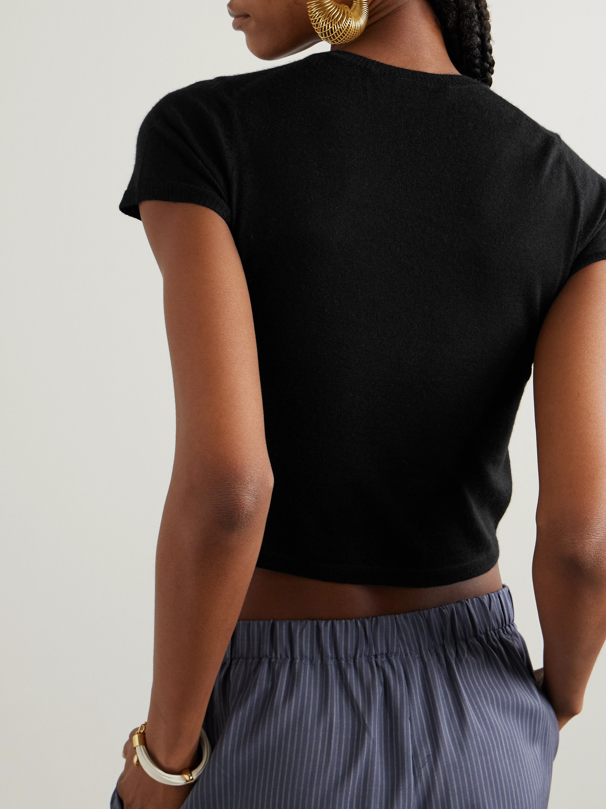 Éterne - Van Cropped Cashmere T-Shirt