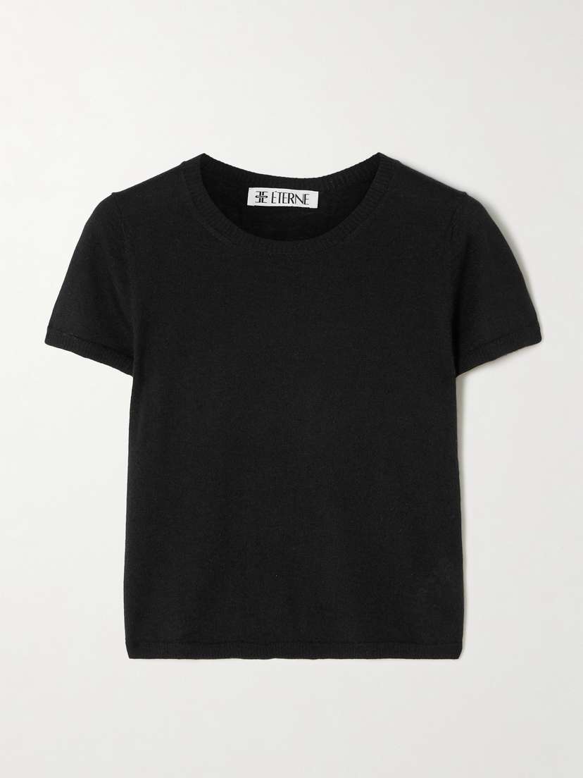 ÉTERNE Van Cropped Cashmere T-shirt