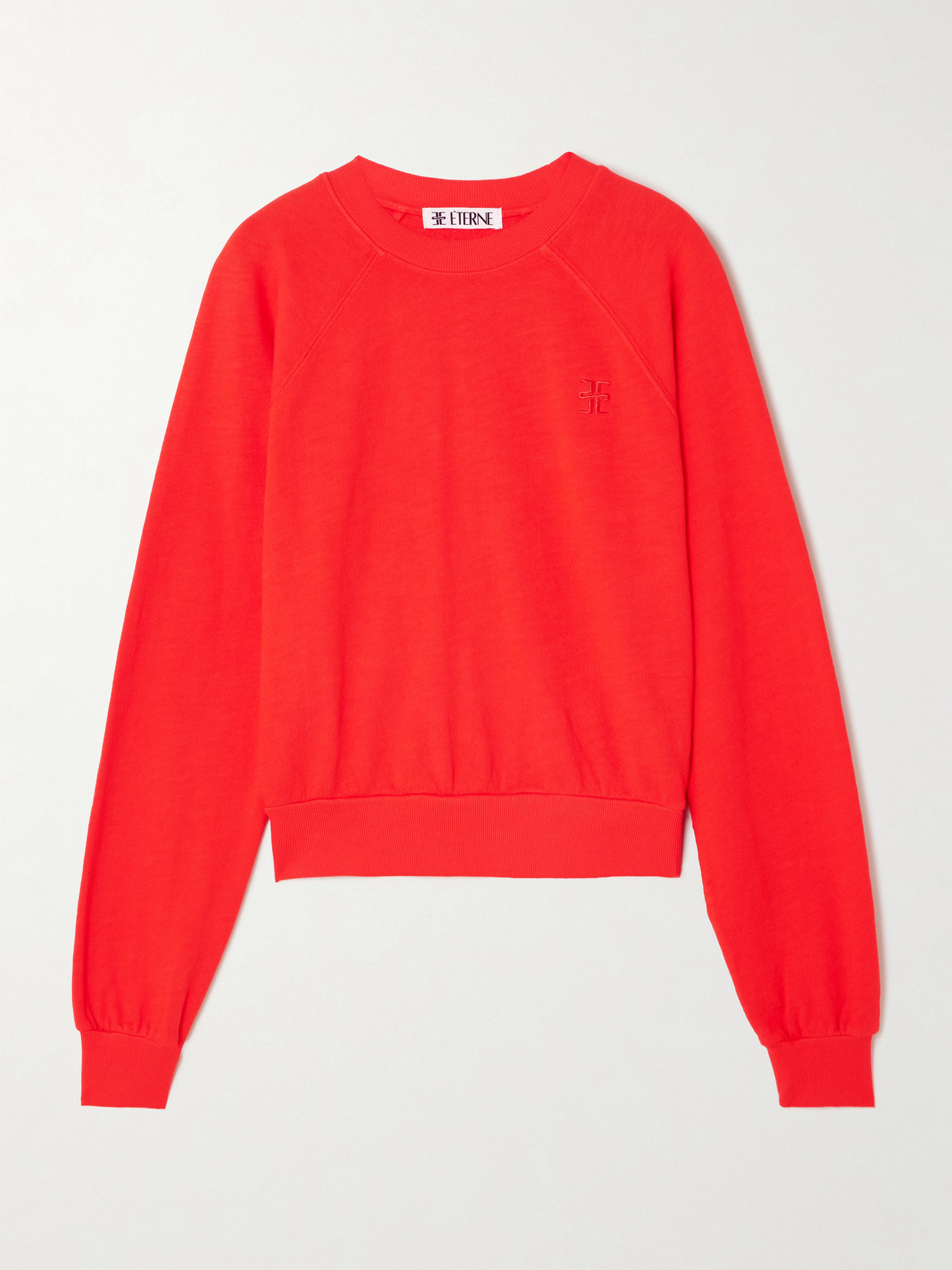 Éterne Sonny Cotton-jersey Sweatshirt In Red