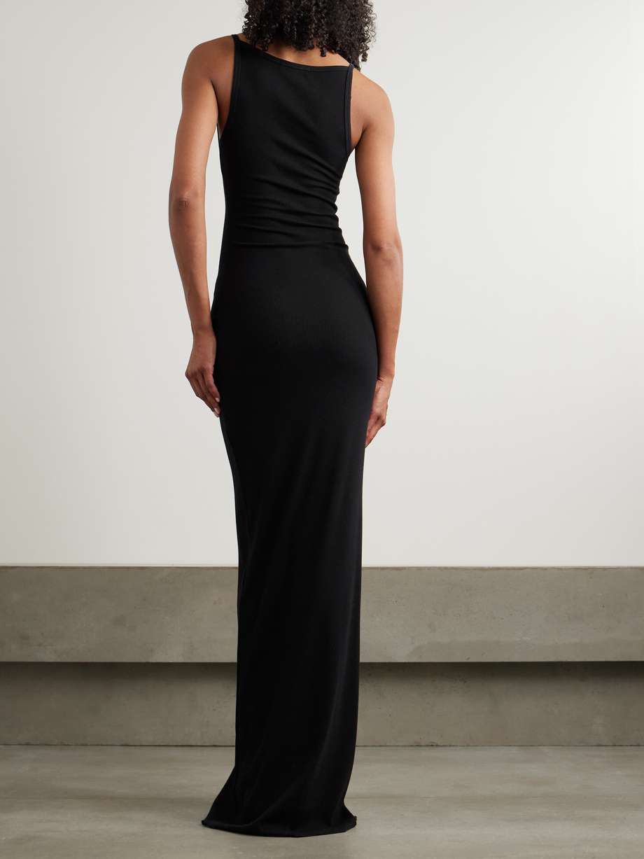 iris ribbed stretch-cotton and modal-blend jersey maxi dress